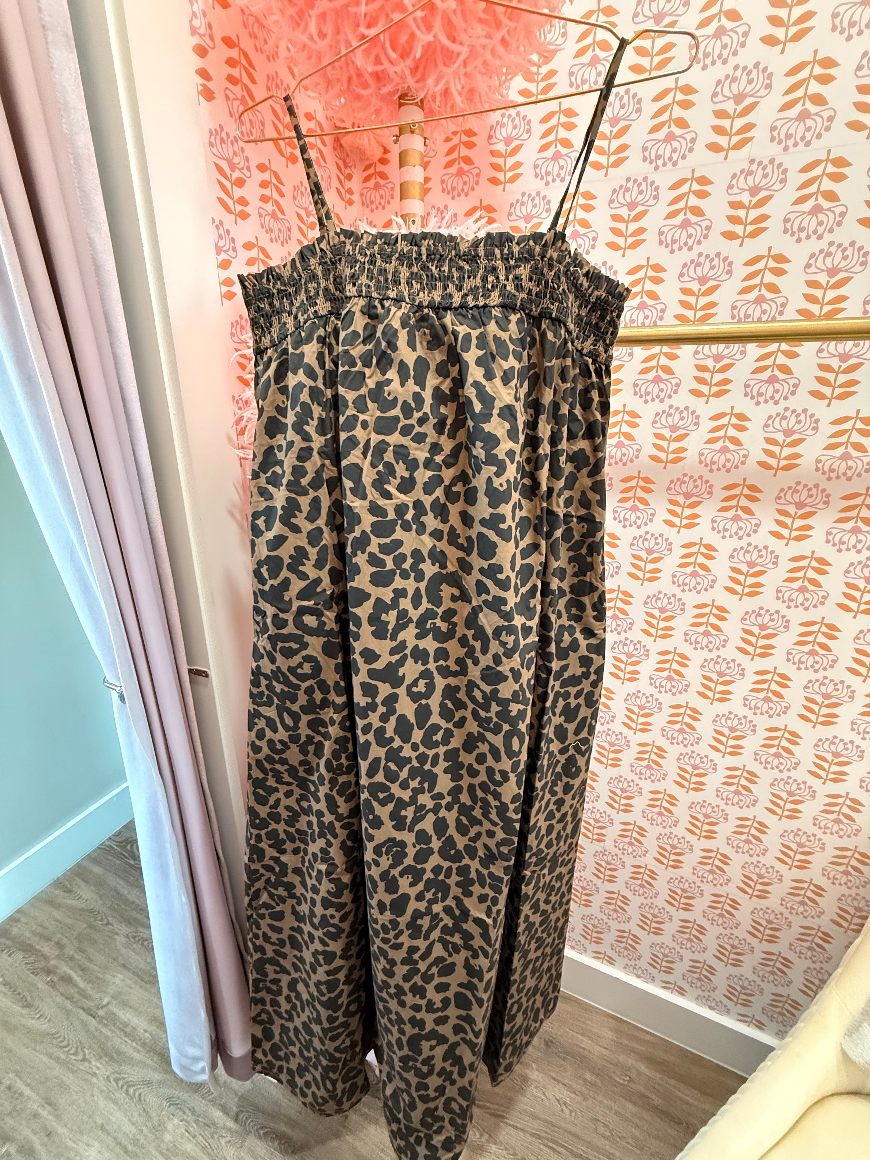 Leopard Sleeveless Maxi Dress