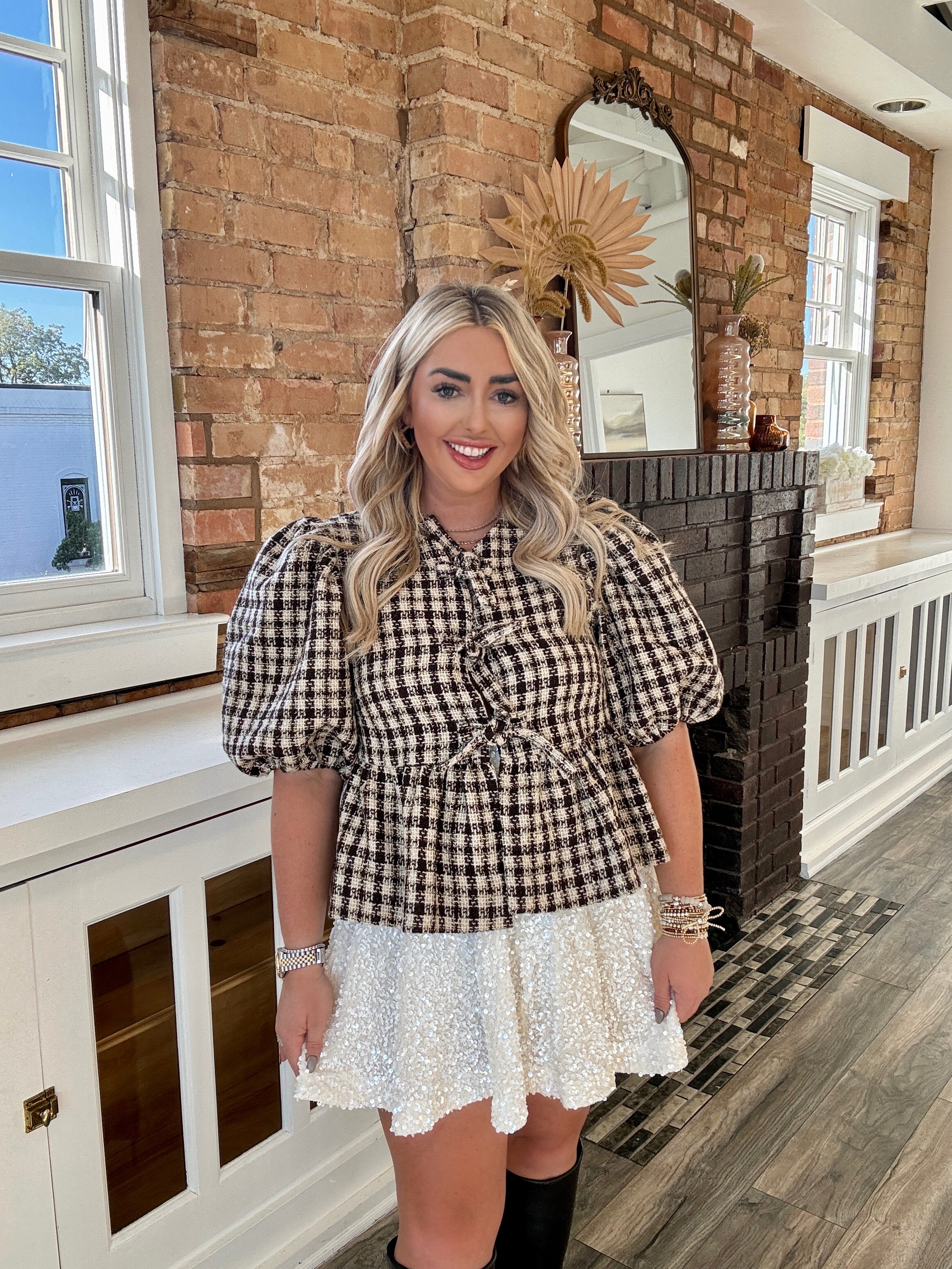 Norah Plaid Blouse