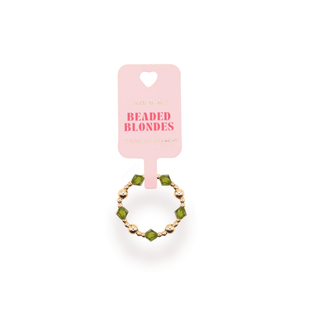 Olive Green June Ring