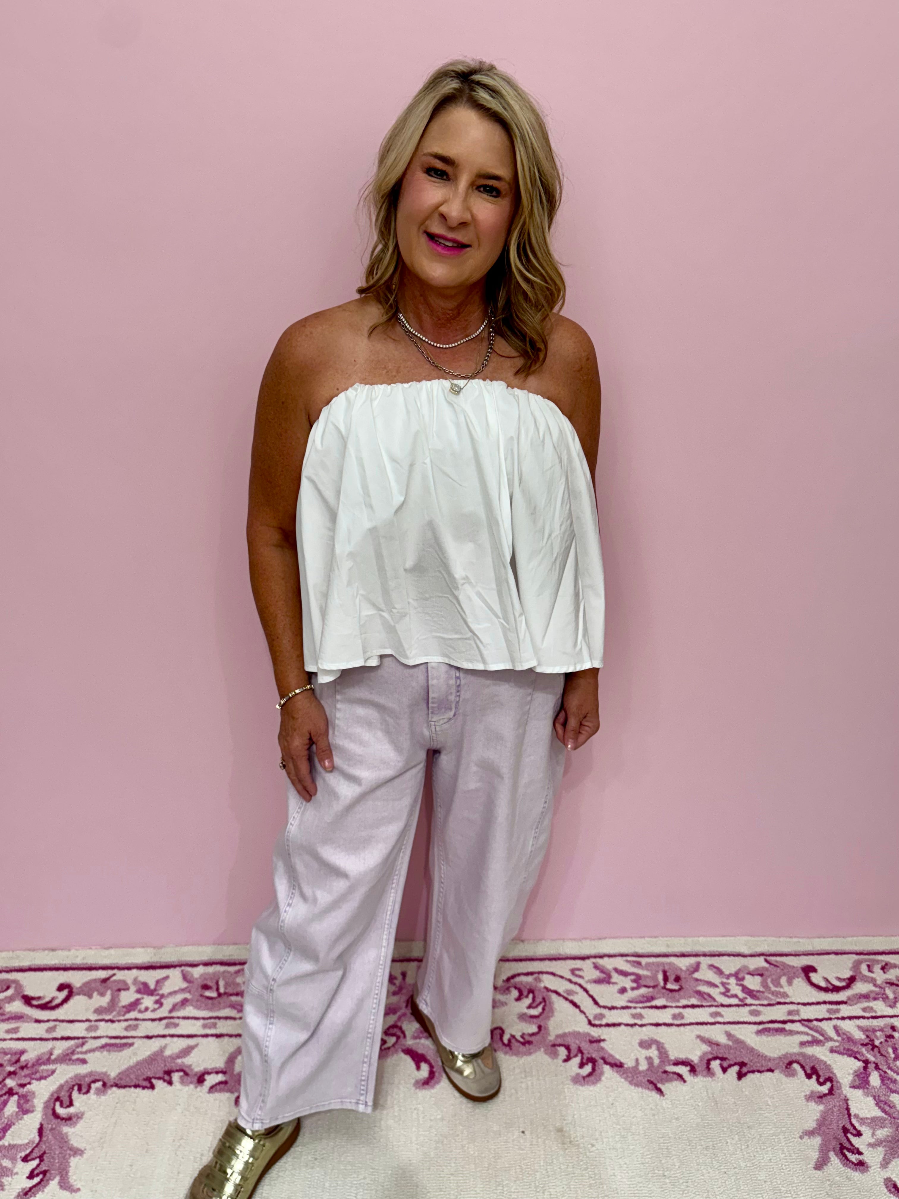 Kaeley Poplin Tube Top