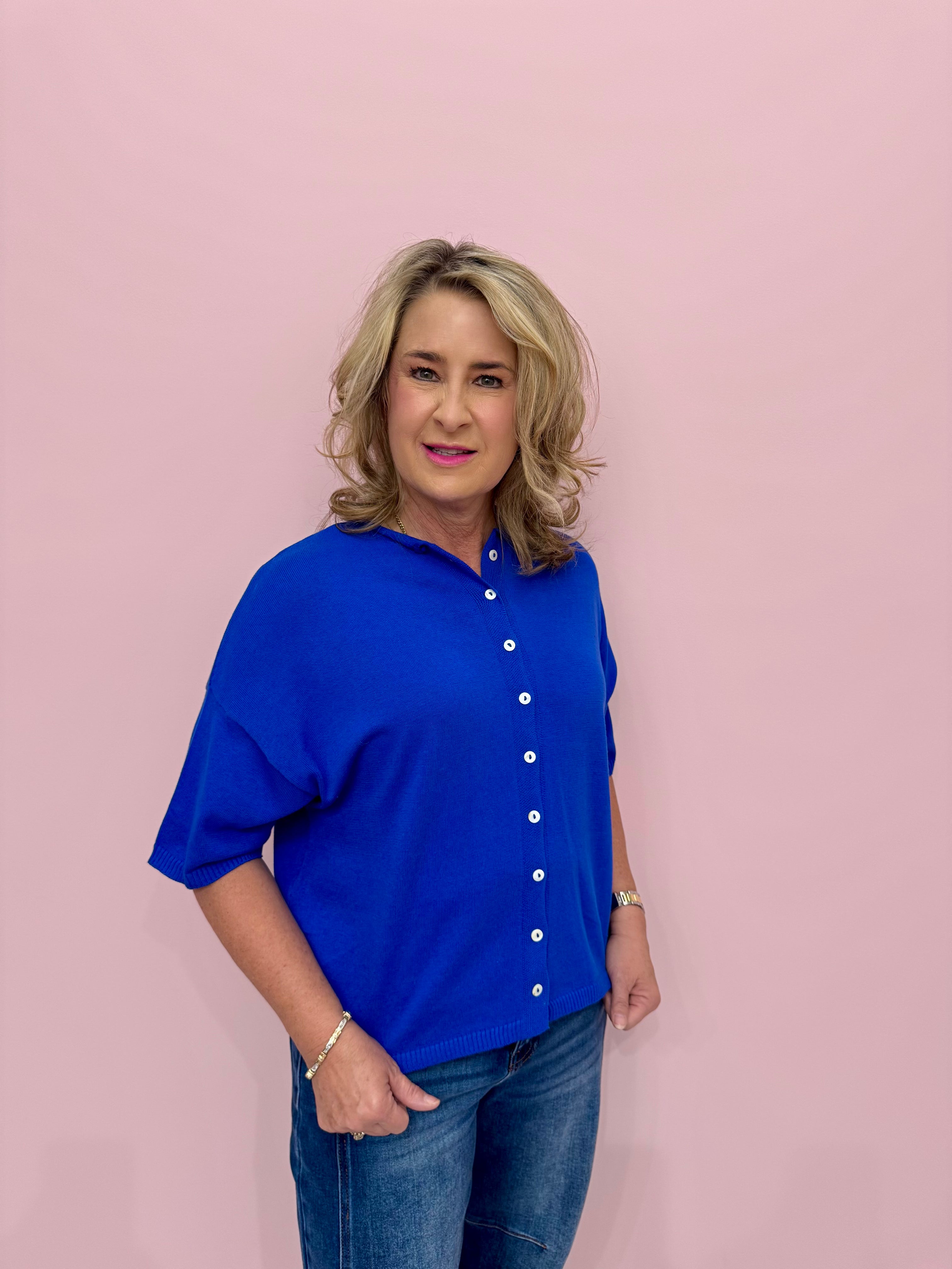 Cobalt Knit Cardigan