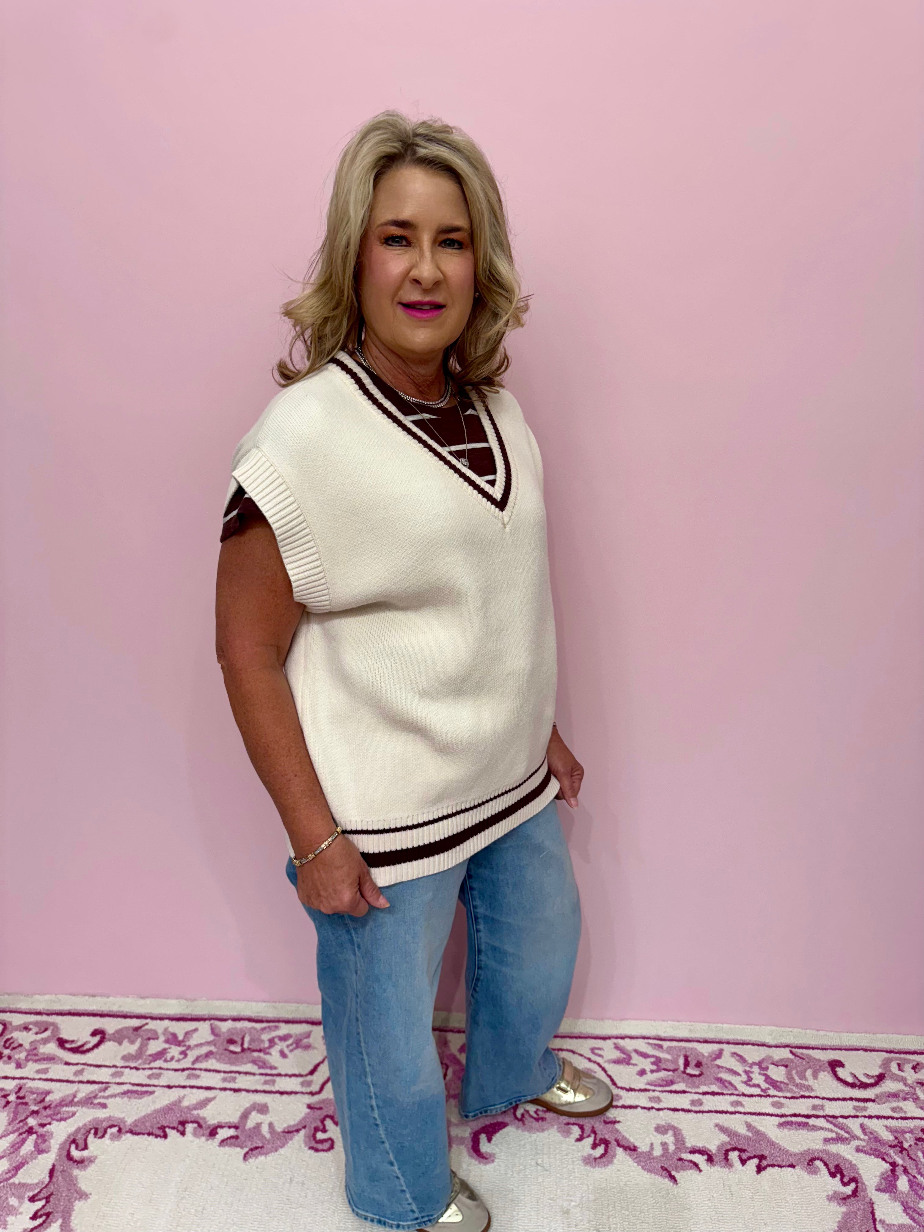 Fletcher Sweater Vest Crystal