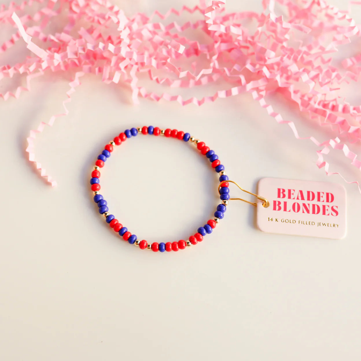 Red & Blue Sprinkle Bracelet