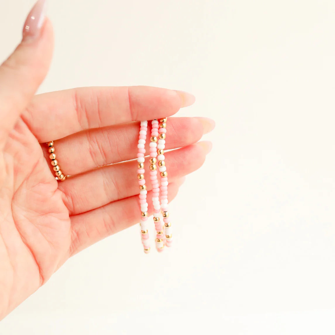 Pink & White Sprinkle Bracelet