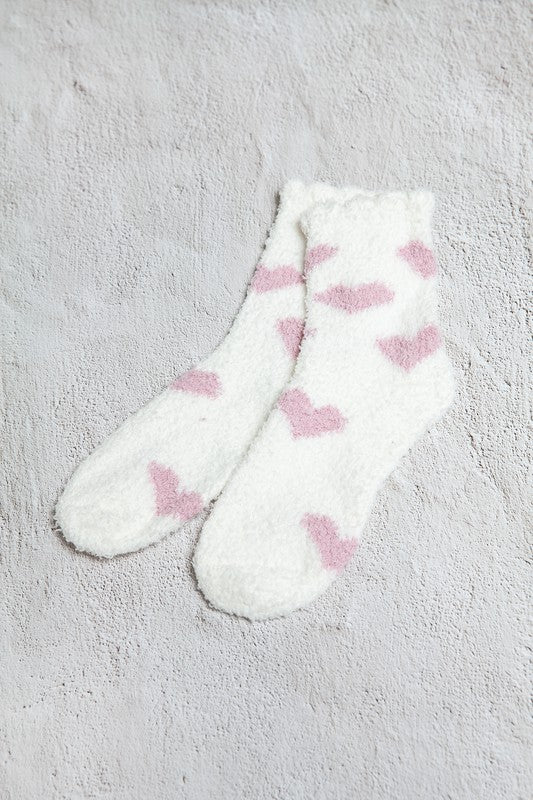 Valentine's Day Fuzzy Socks