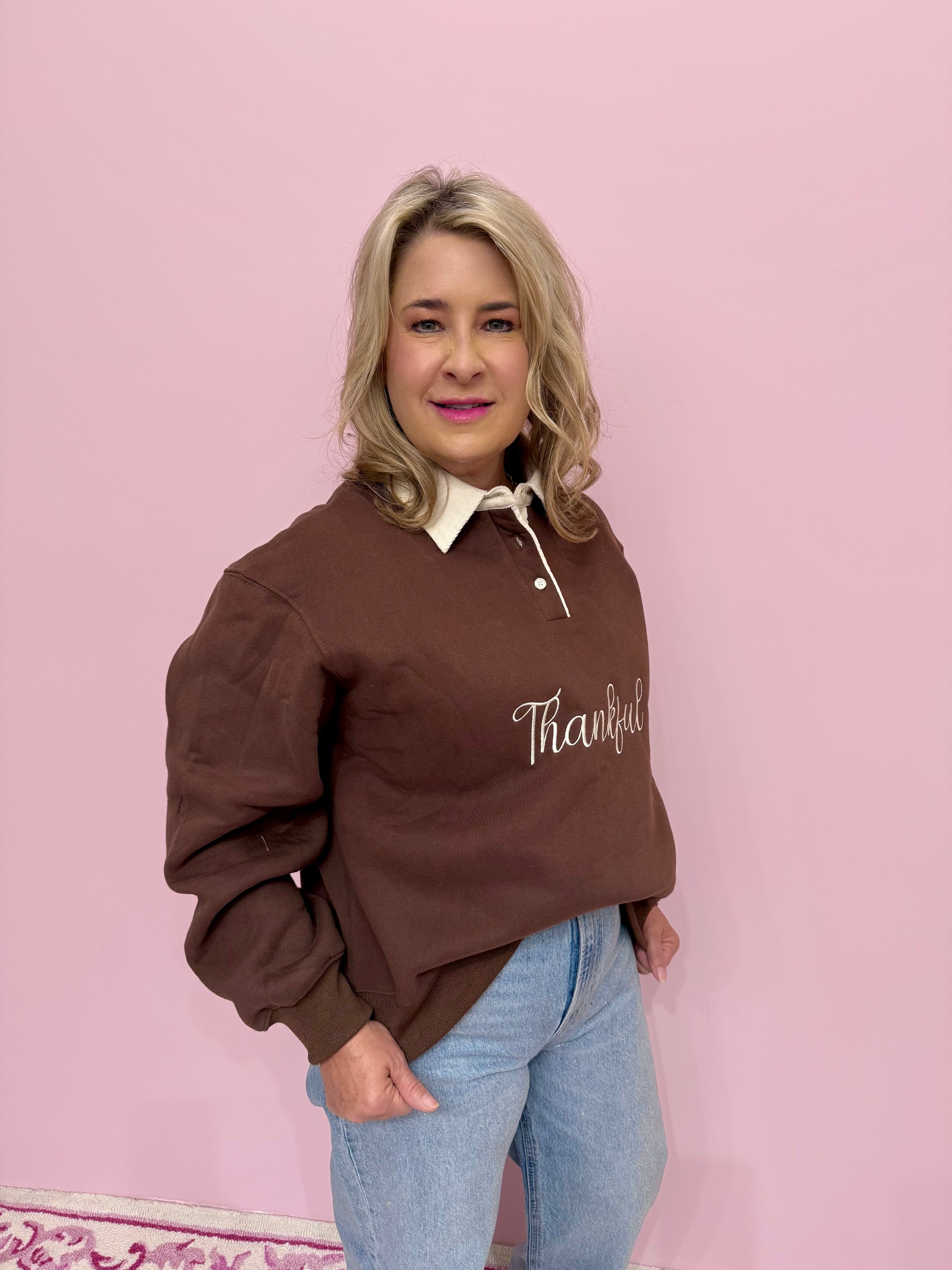 'Thankful' French Terry Sweatshirt