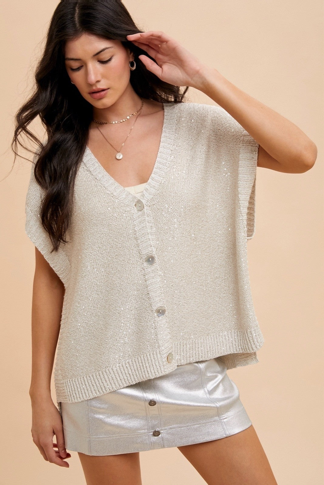 Chloe Sequin Sweater Vest