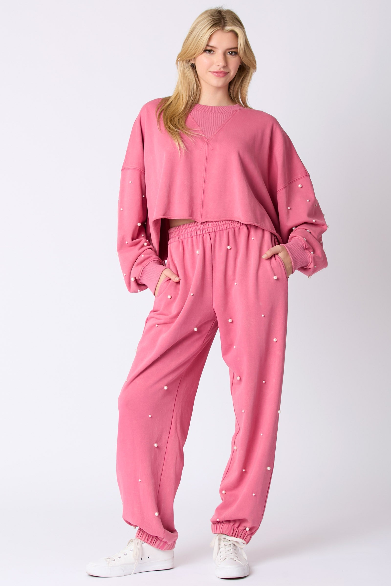 Italy Pant Set Raspberry