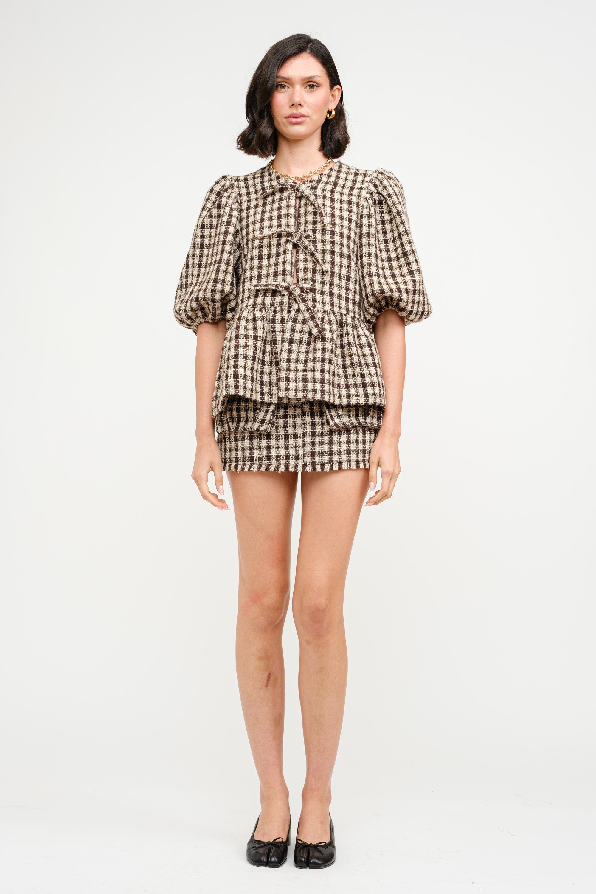 Norah Plaid Blouse