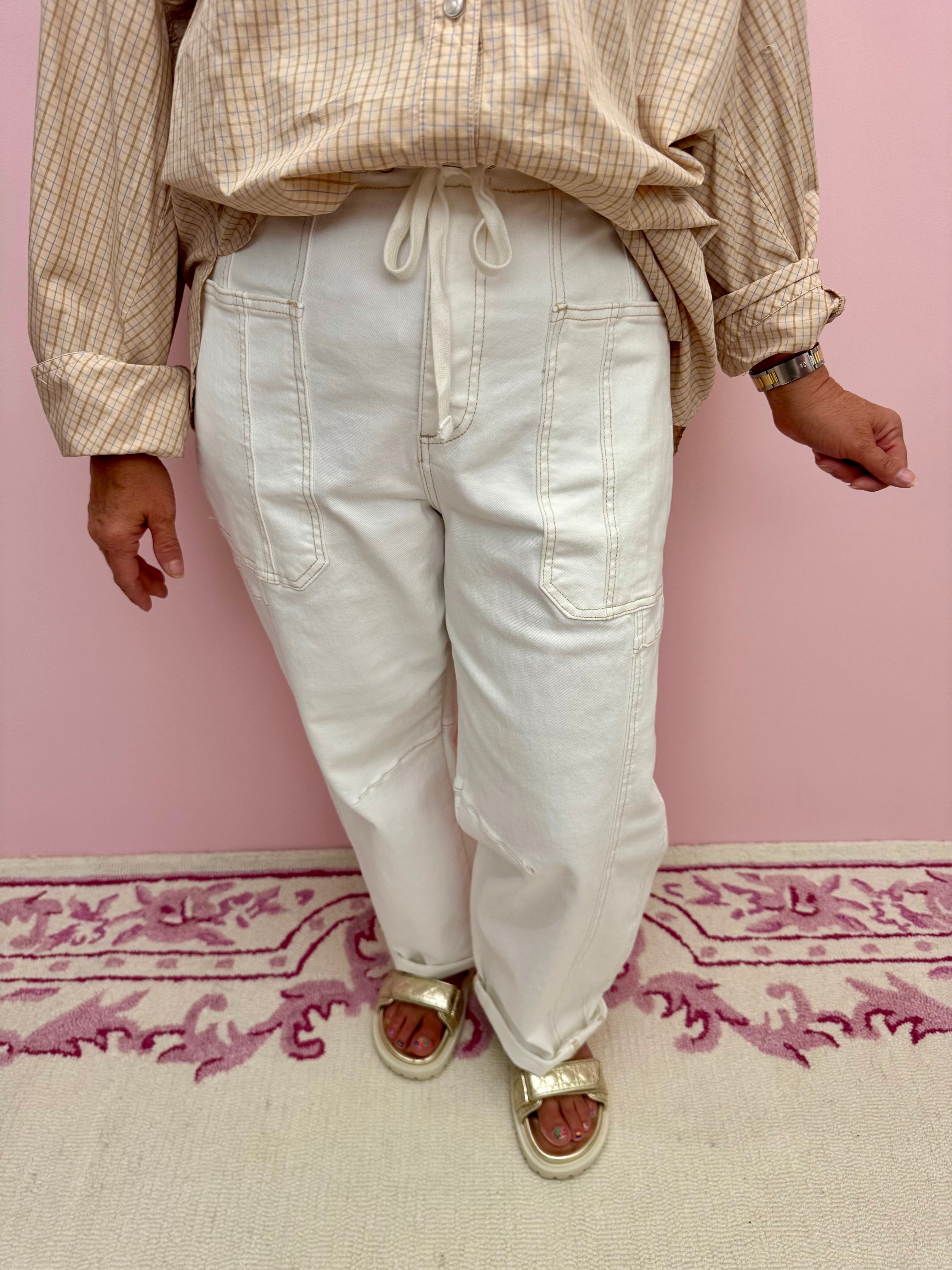 Cargo Pocket Cuffed Pants