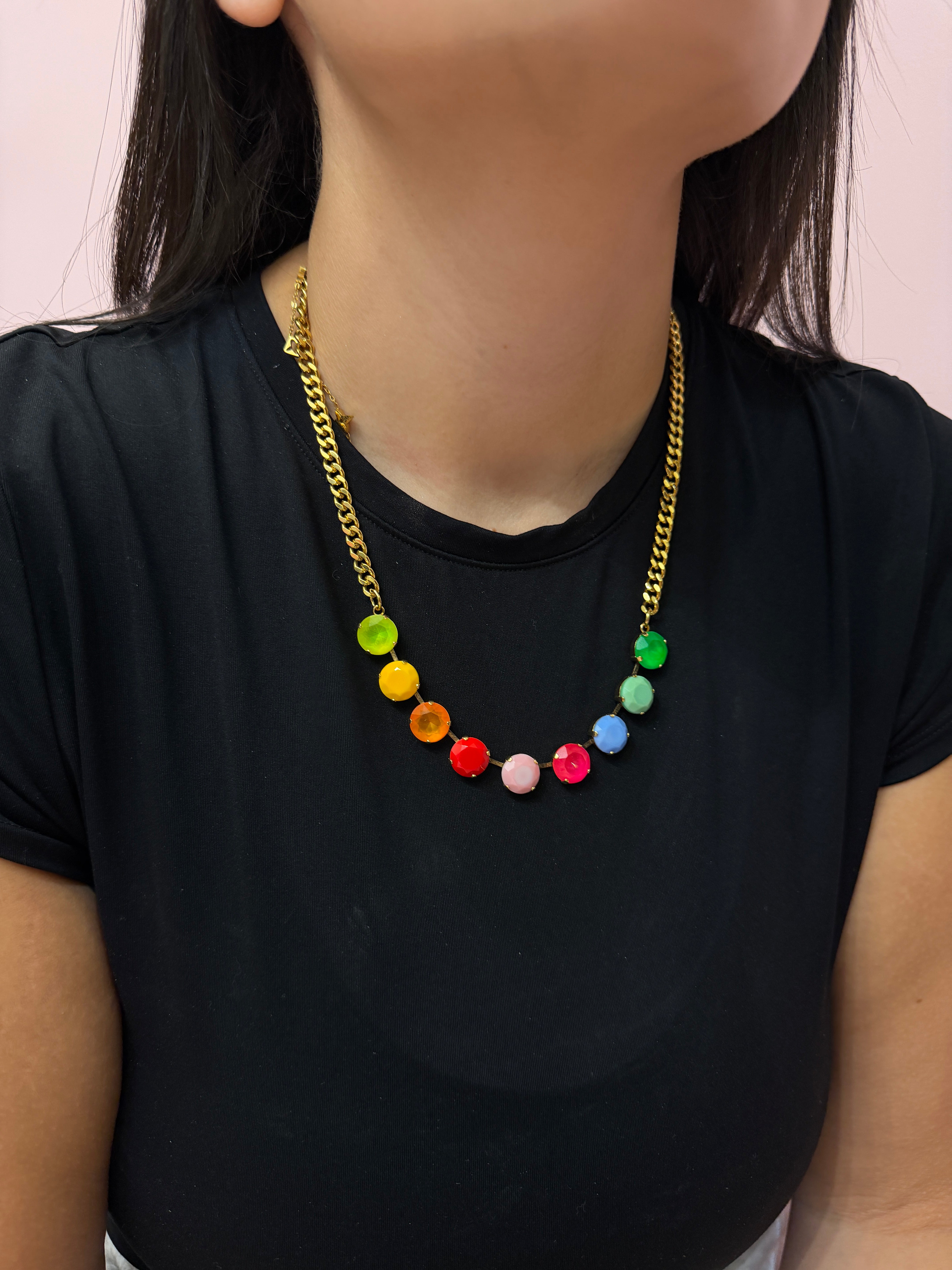 Mini Sofia Necklace in Electric Cowboy -Tova