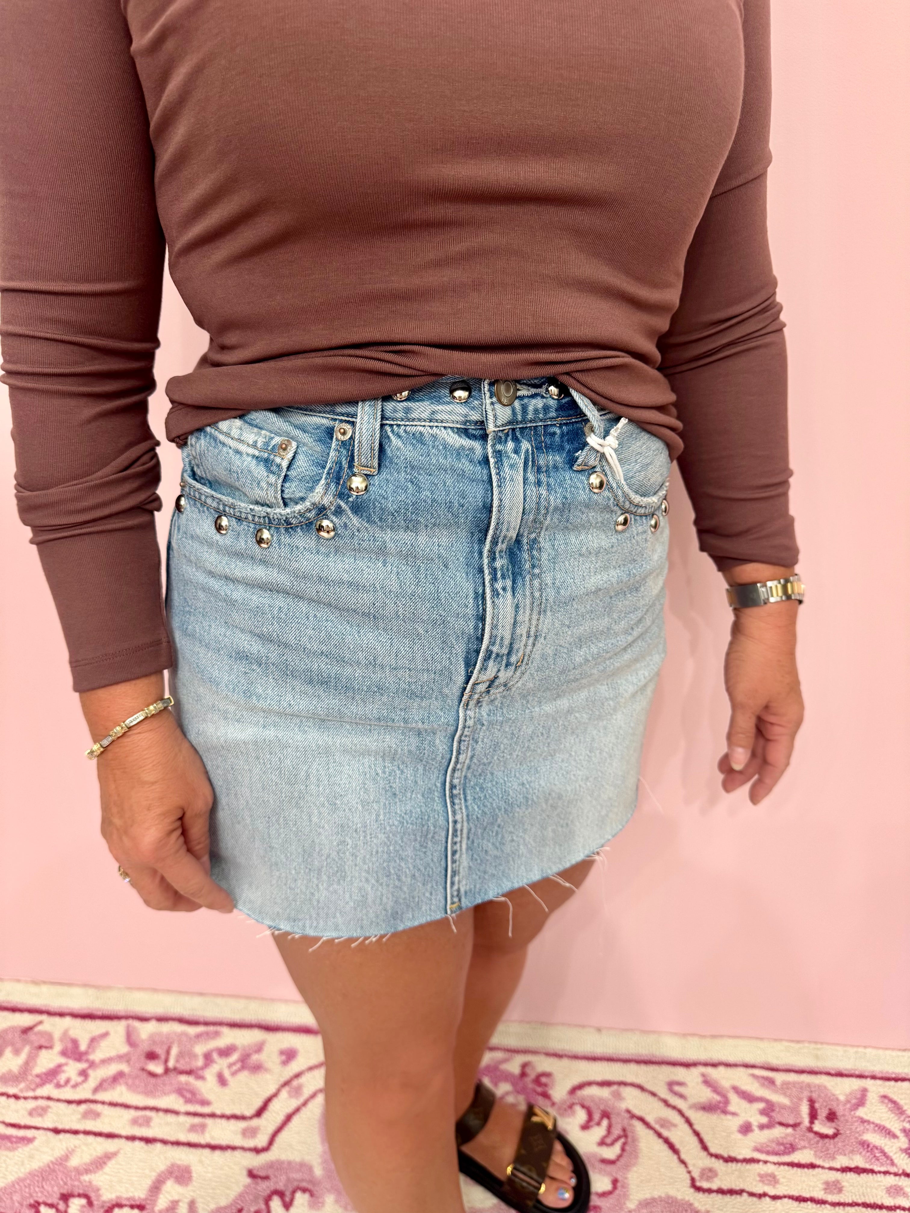 Skye High Rise Mini Skirt