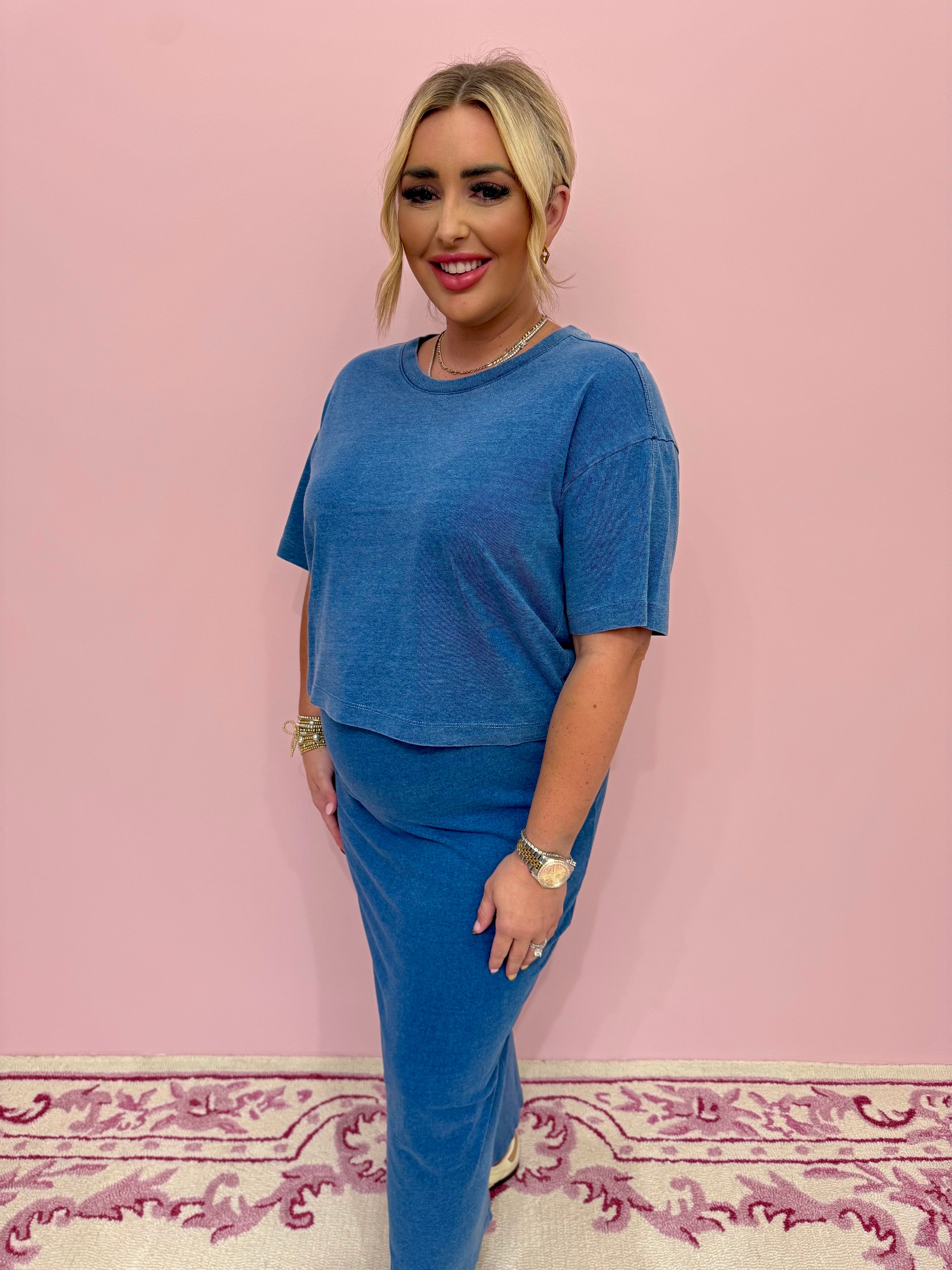 On The Go Jersey Denim Tee