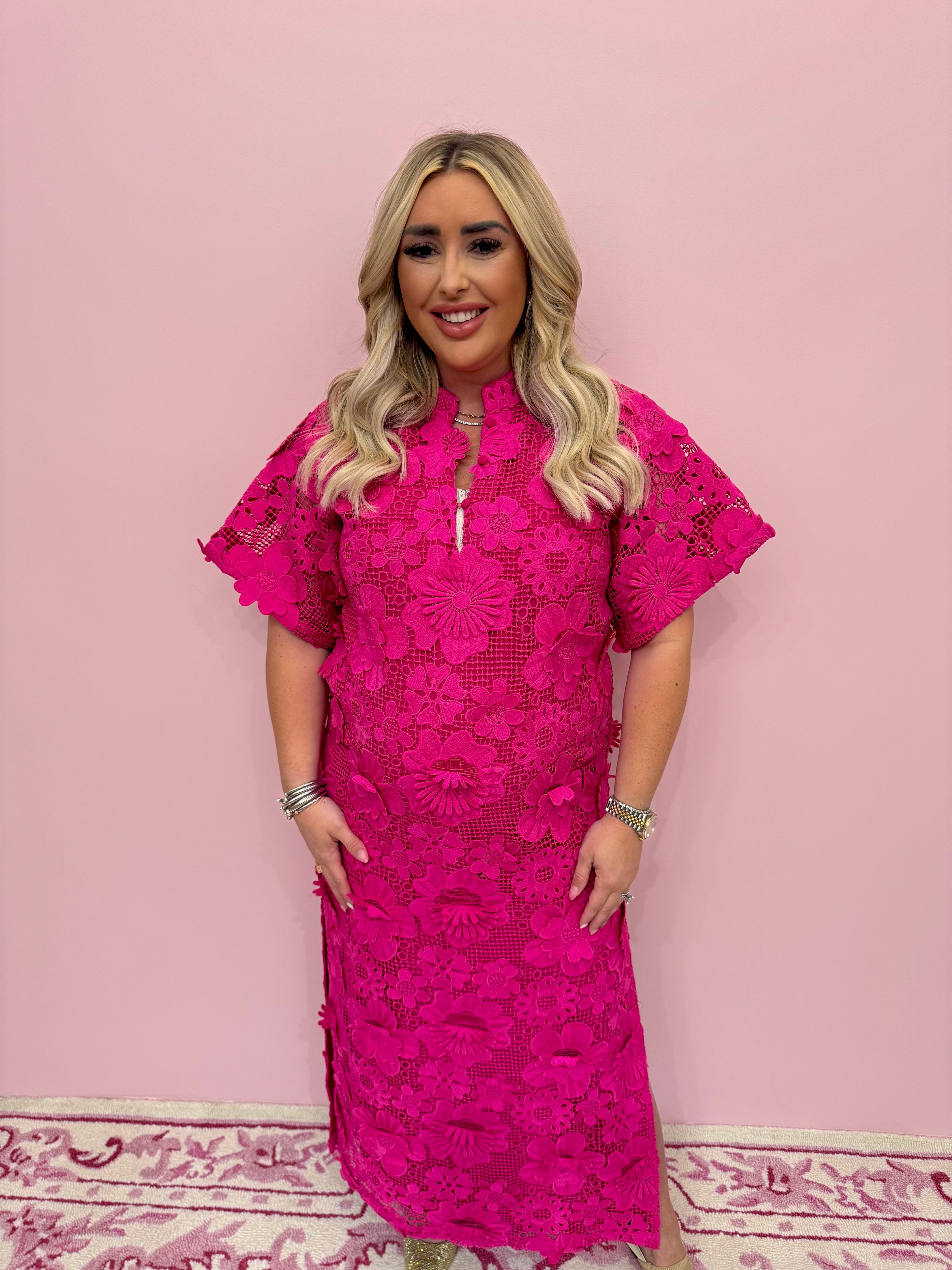 Leighton Magenta Floral Maxi Dress - BuddyLove