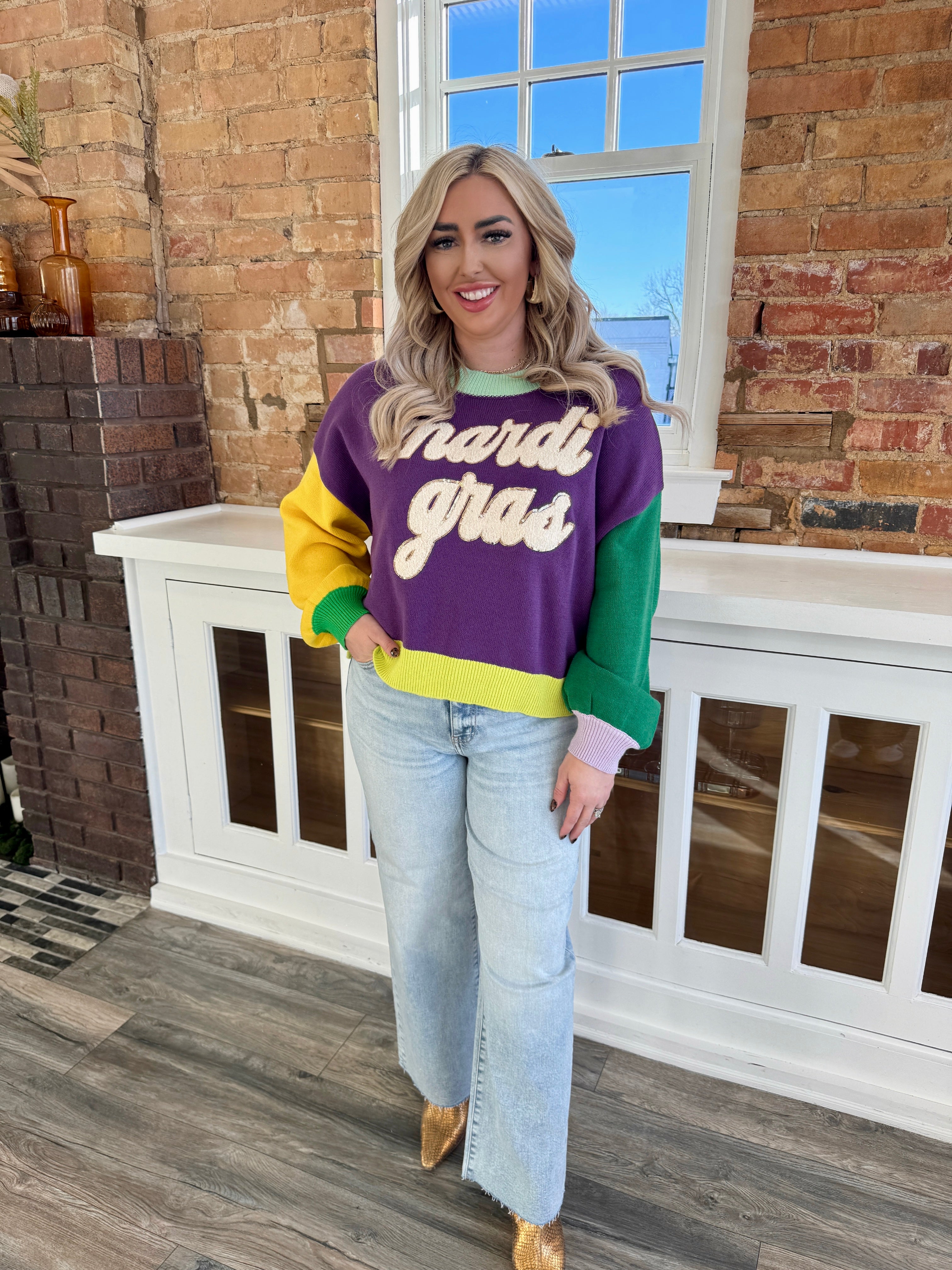 Mardi Gras Sweater