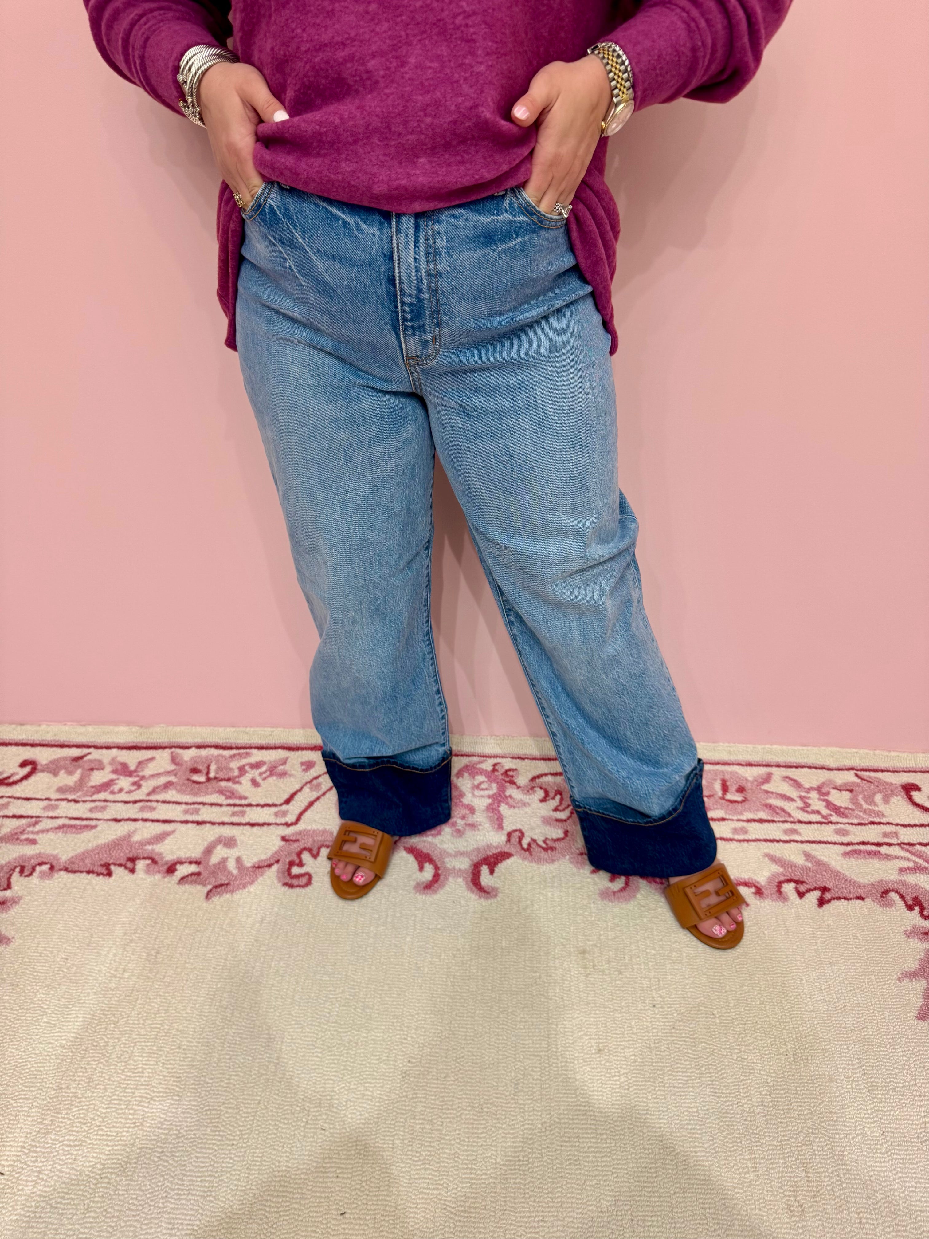 Eastside High Rise Loose Jean In Plunge