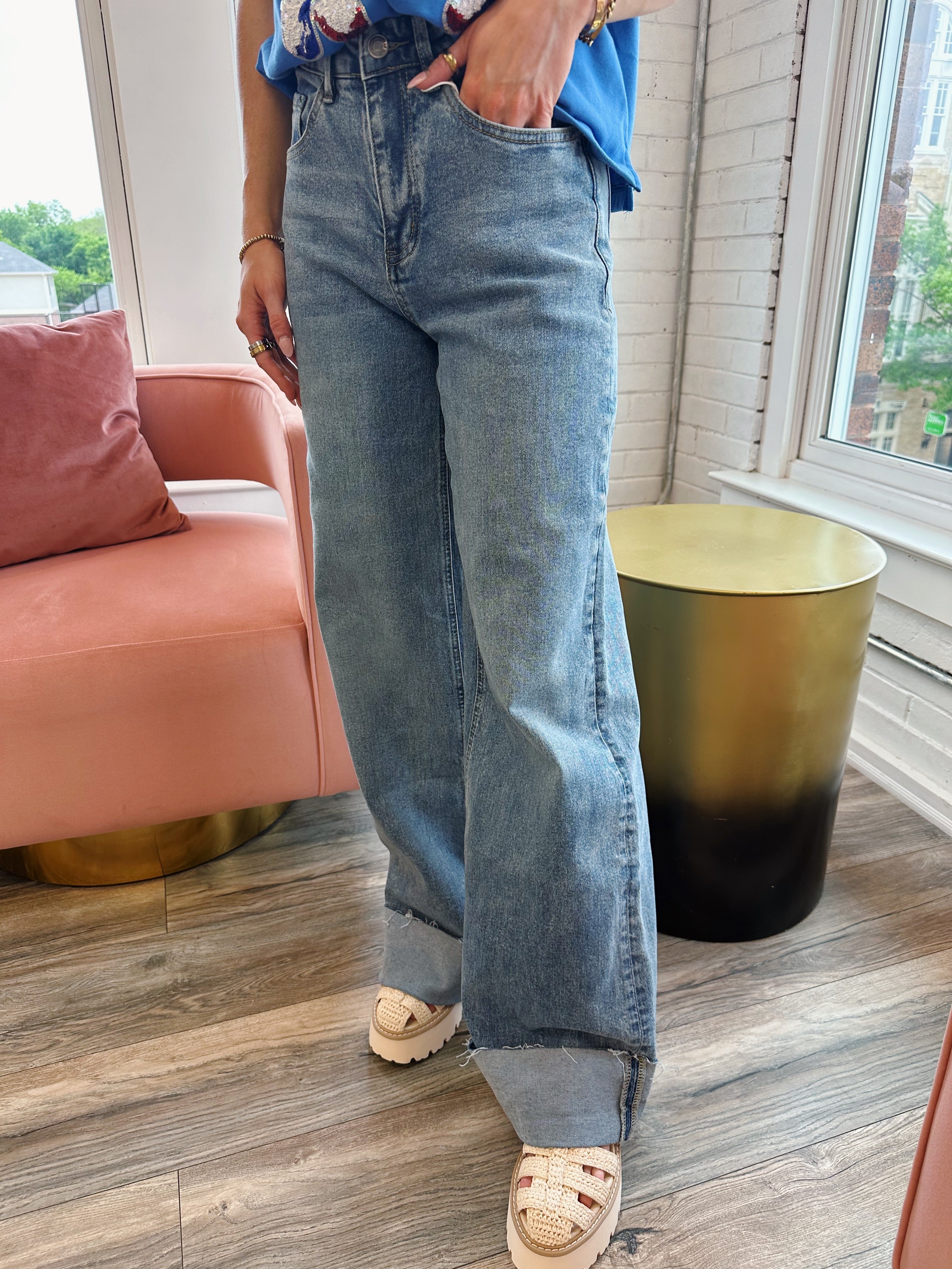 90's High Rise Straight Jeans