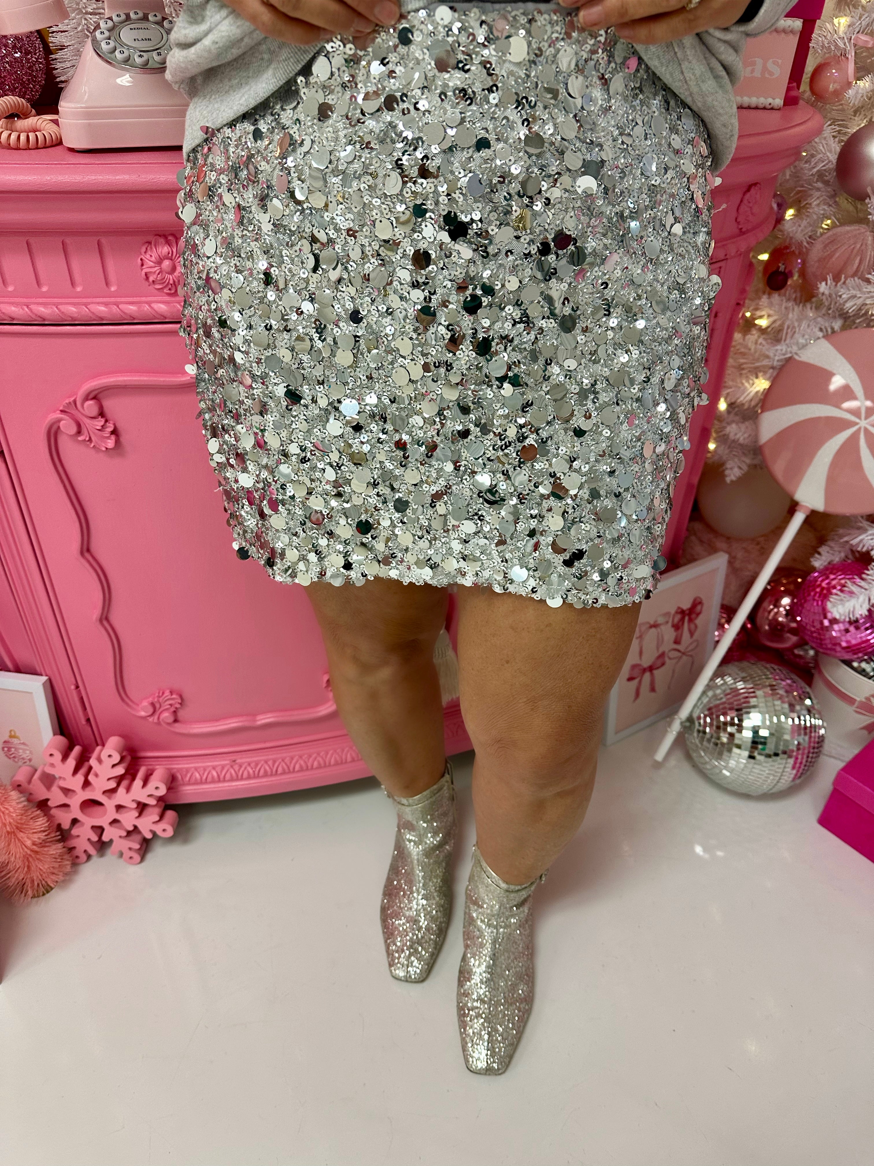 All Night Skort Silver