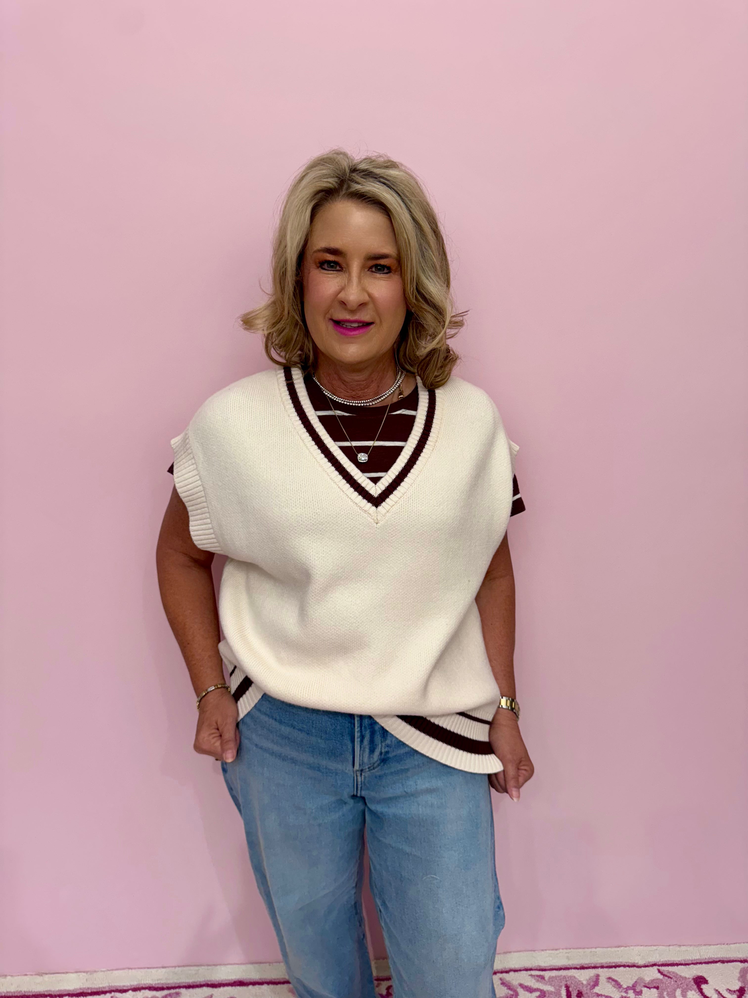 Fletcher Sweater Vest Crystal