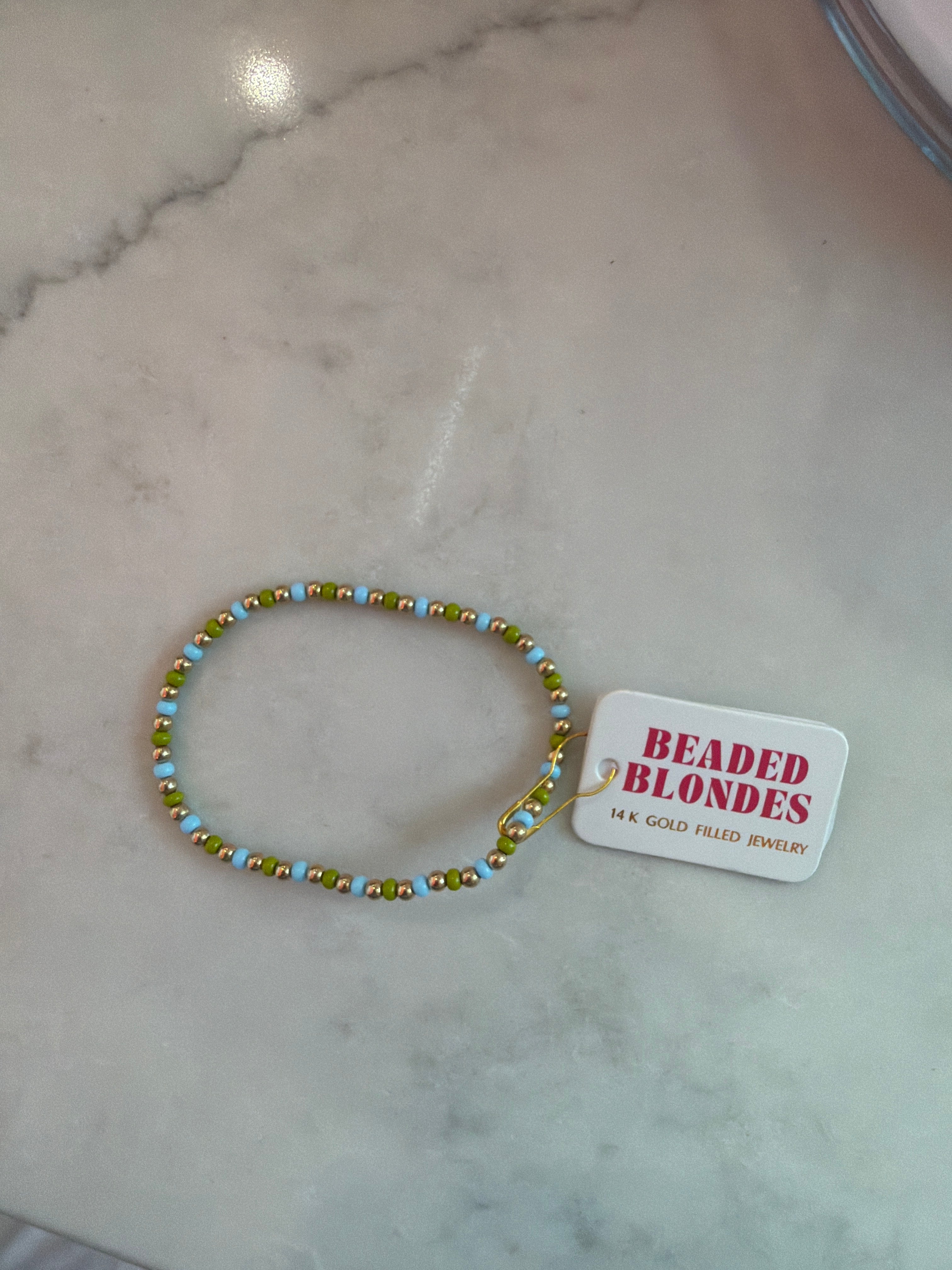 Demi Bracelet- Lime Green and Powder Blue