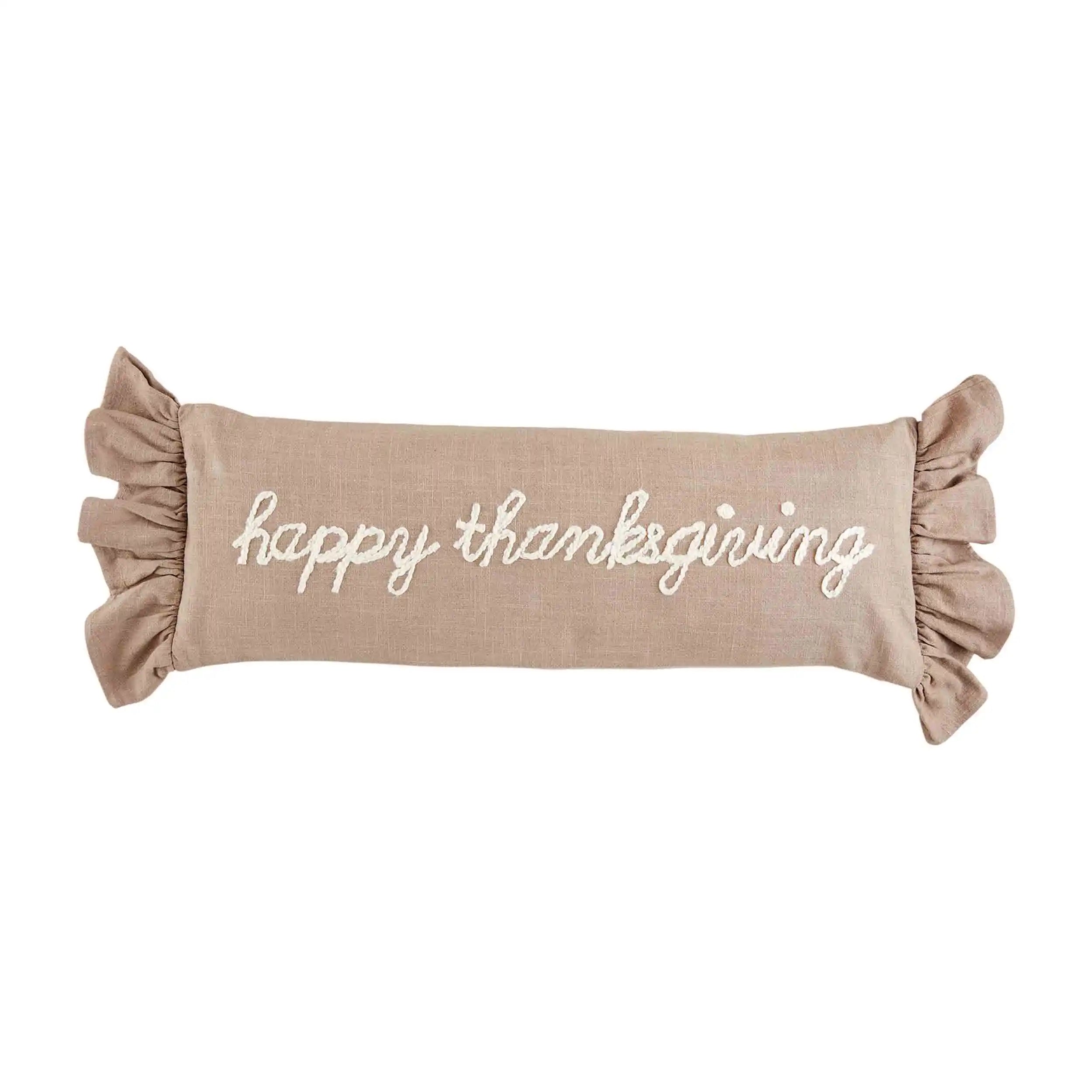 Thanksgiving Ruffle Pillow