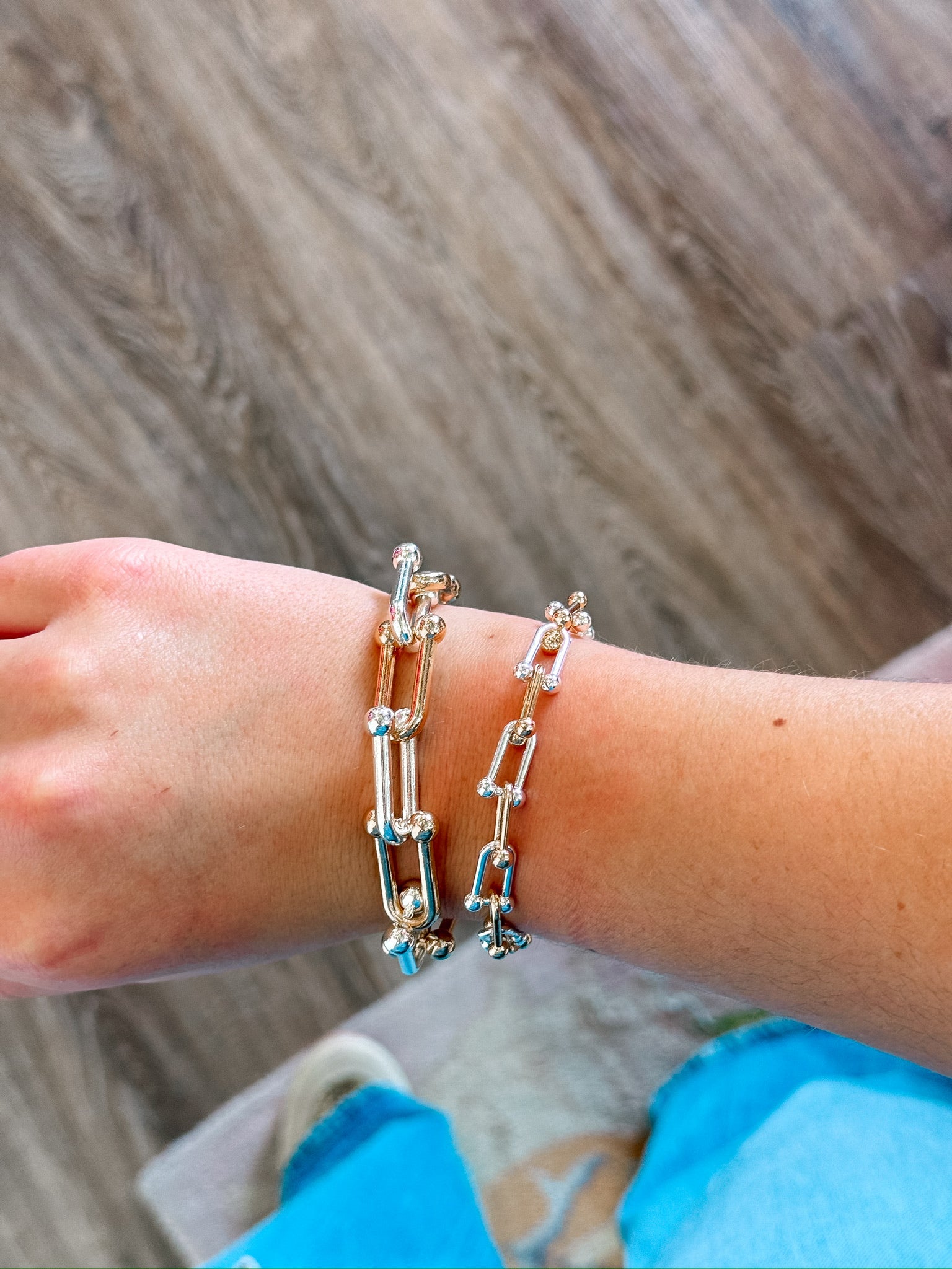 Two Tone Chain Bracelet