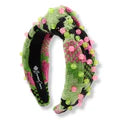 Green/Pink Knit Headband