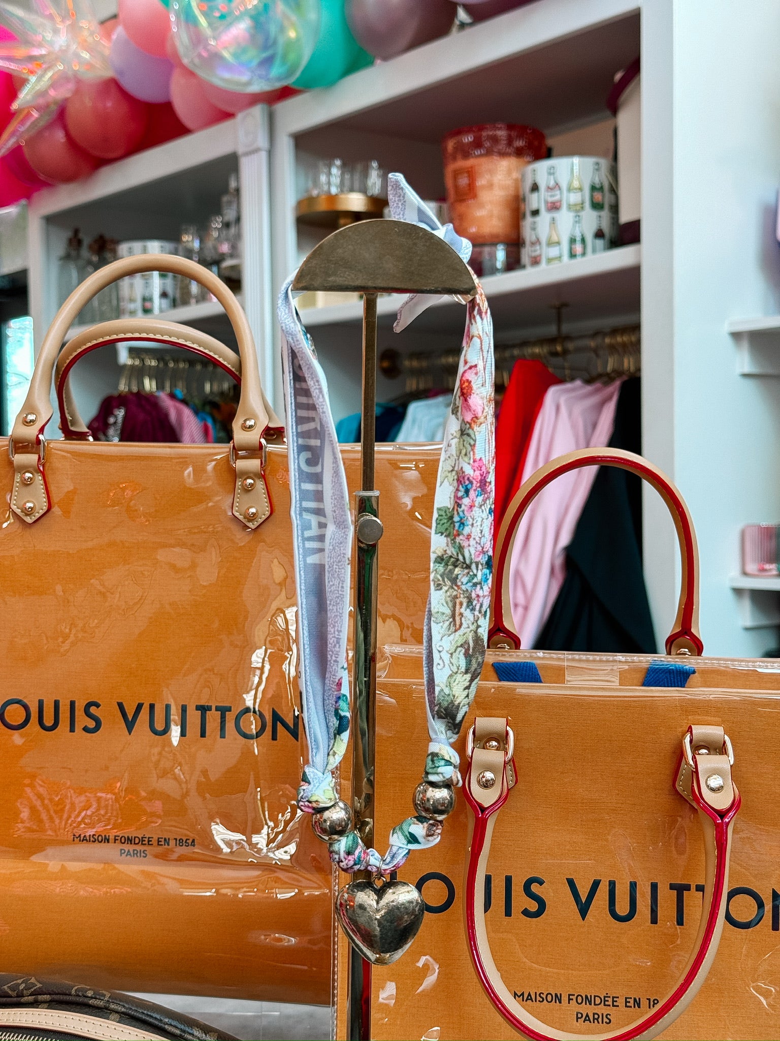 Scarf Necklace Single Heart