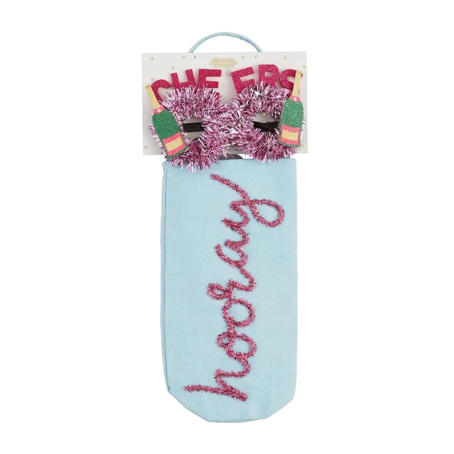 Hooray Wine Bag Glasses Set