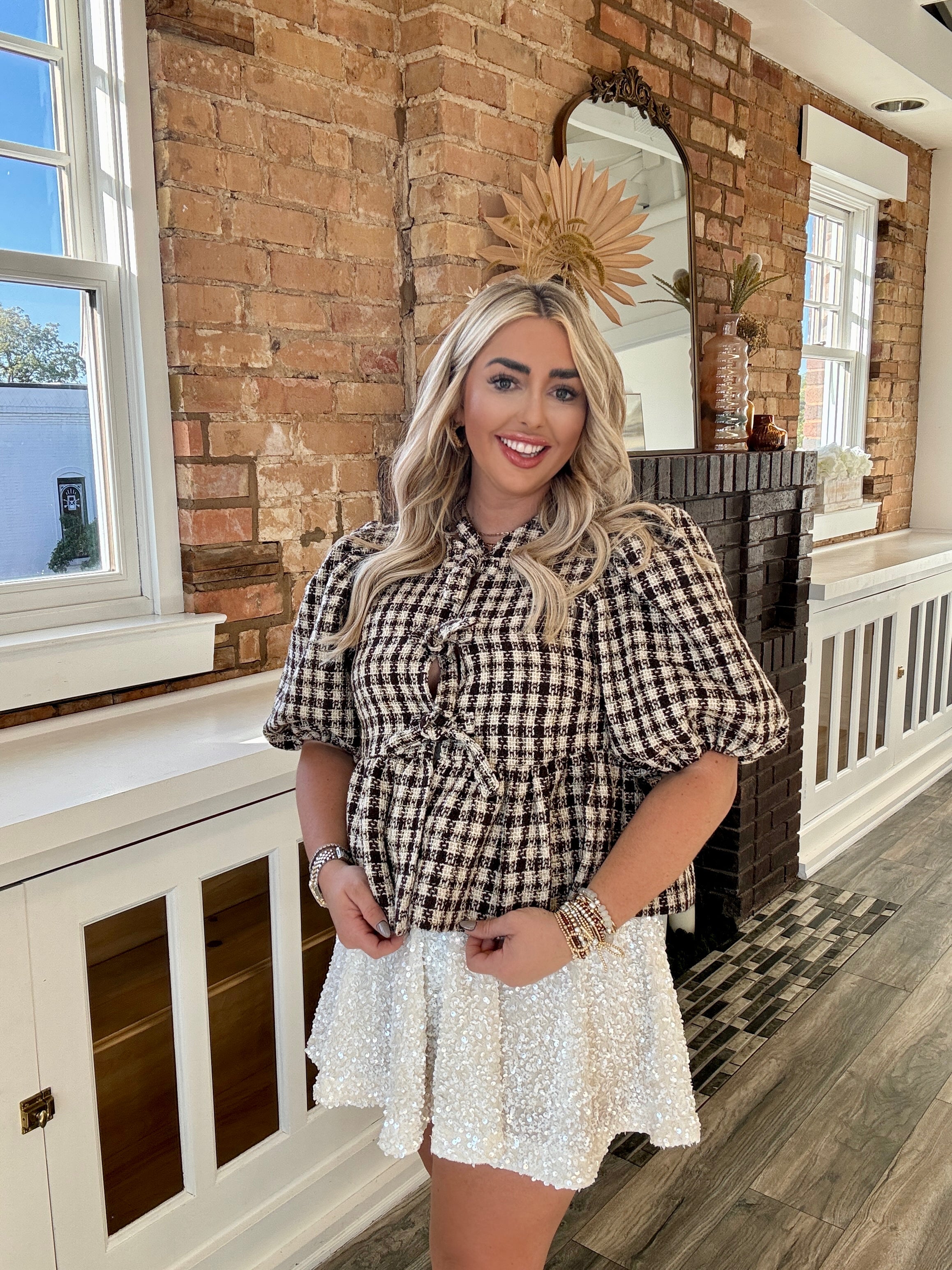 Norah Plaid Blouse