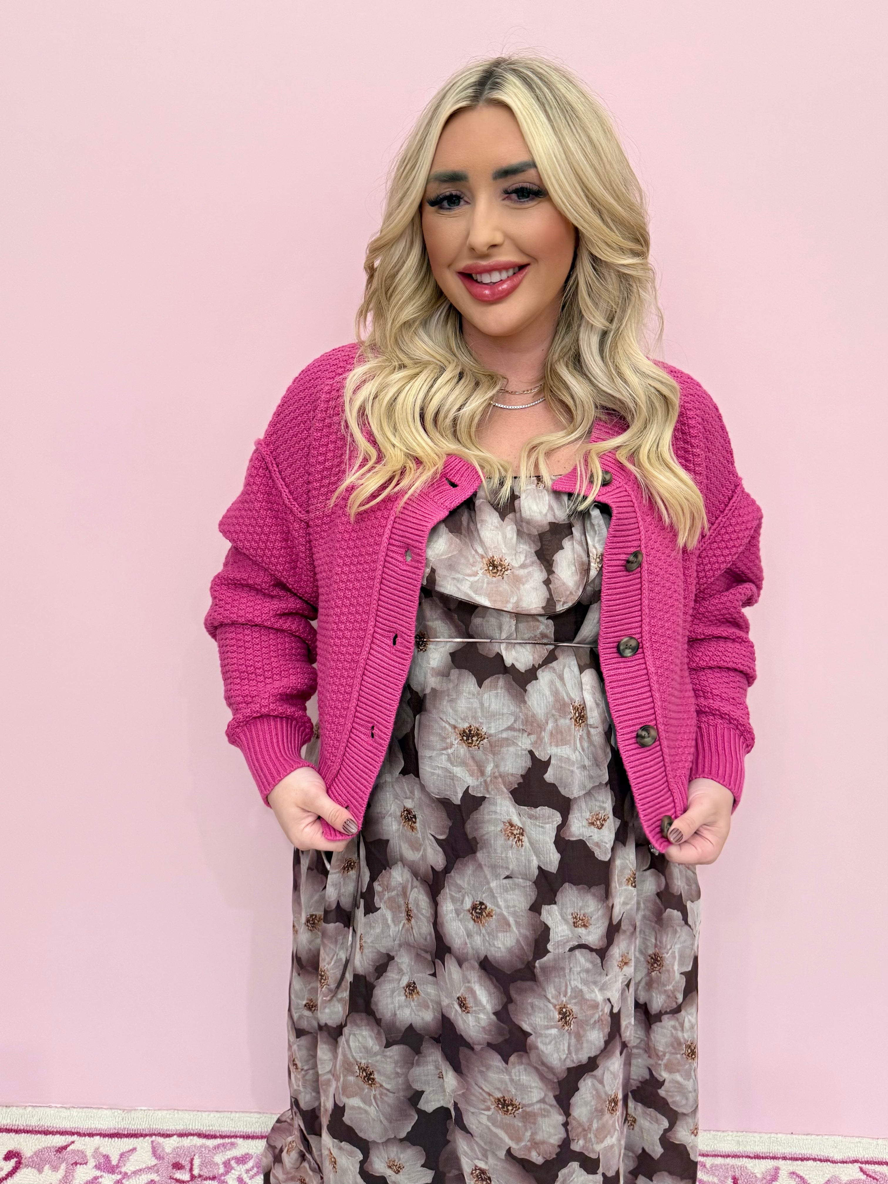 Lila Cardigan- Plumdrop