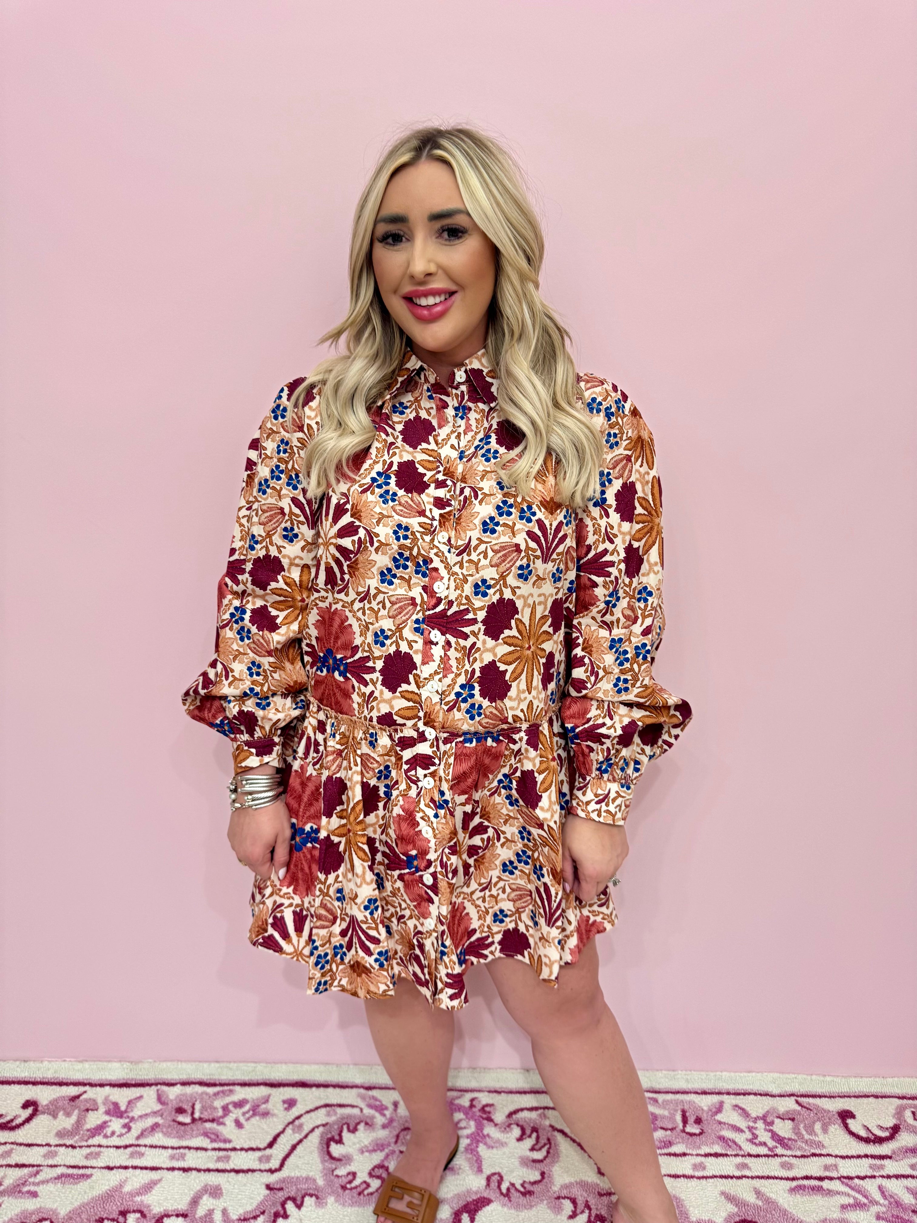 Sherri Floral LS Dress