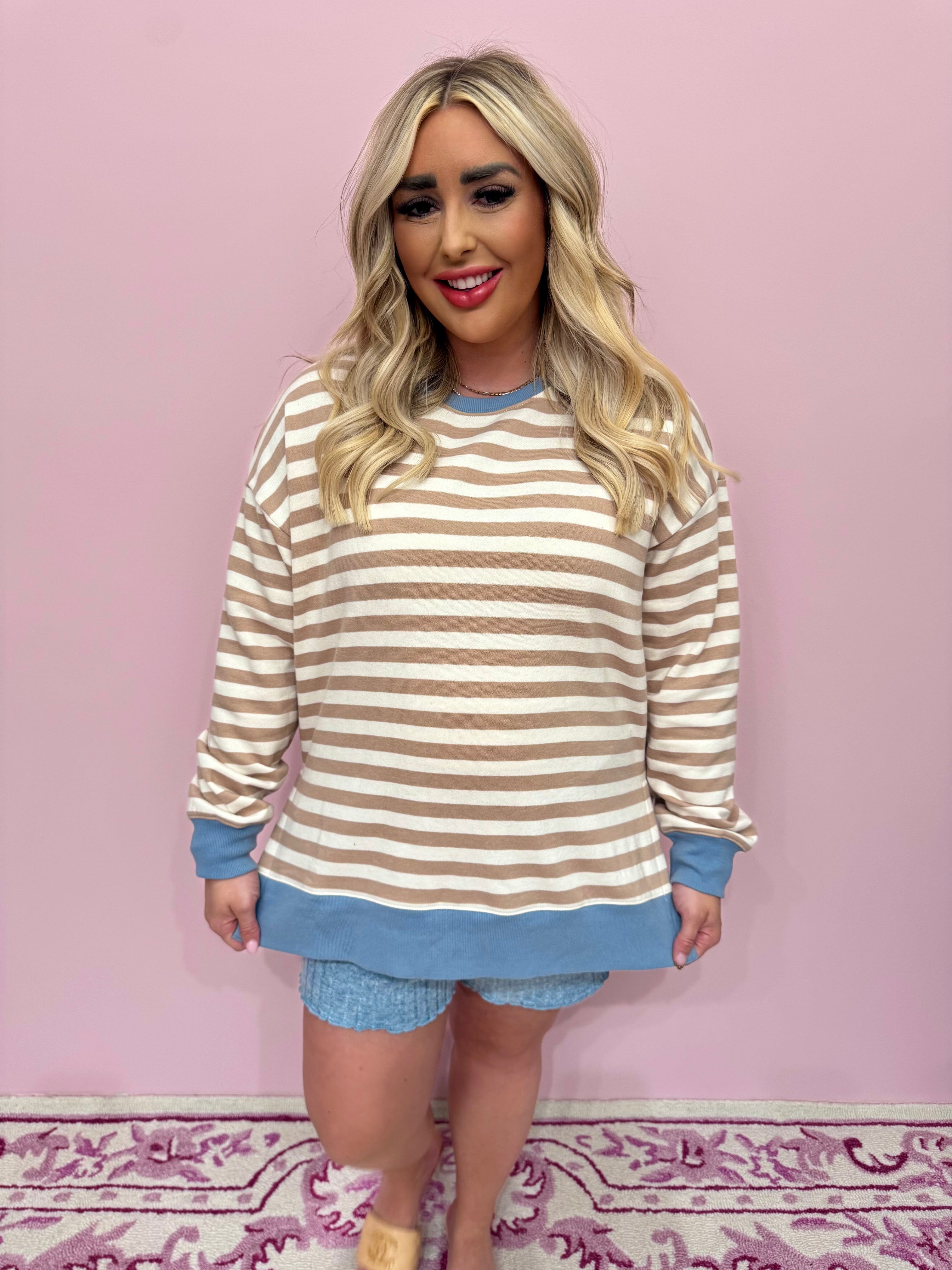 Dawn Smocked Rib Short Light Denim