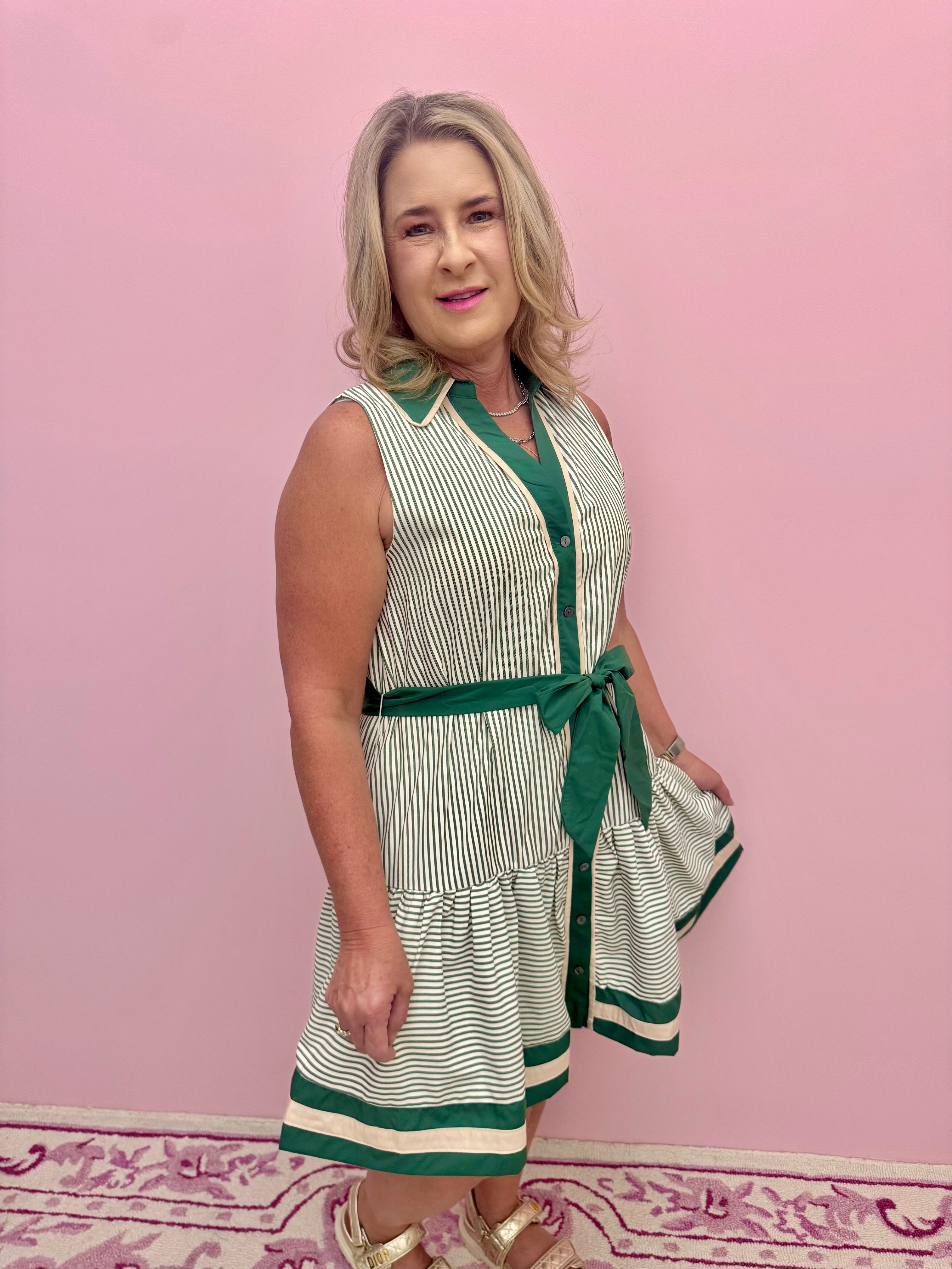 Green Bow Tie Dress