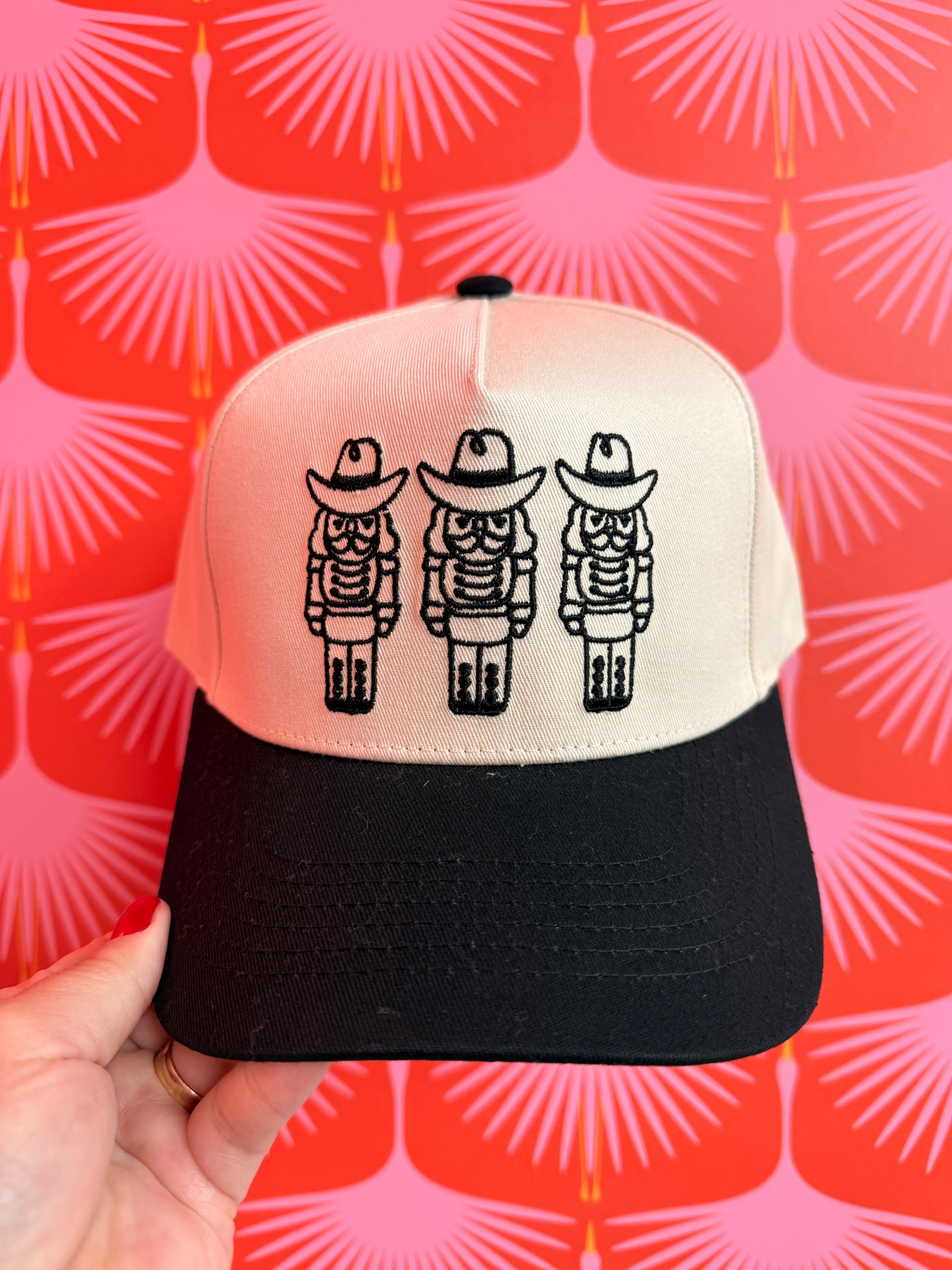 Cowboy Nutcracker Canvas Cap In Black