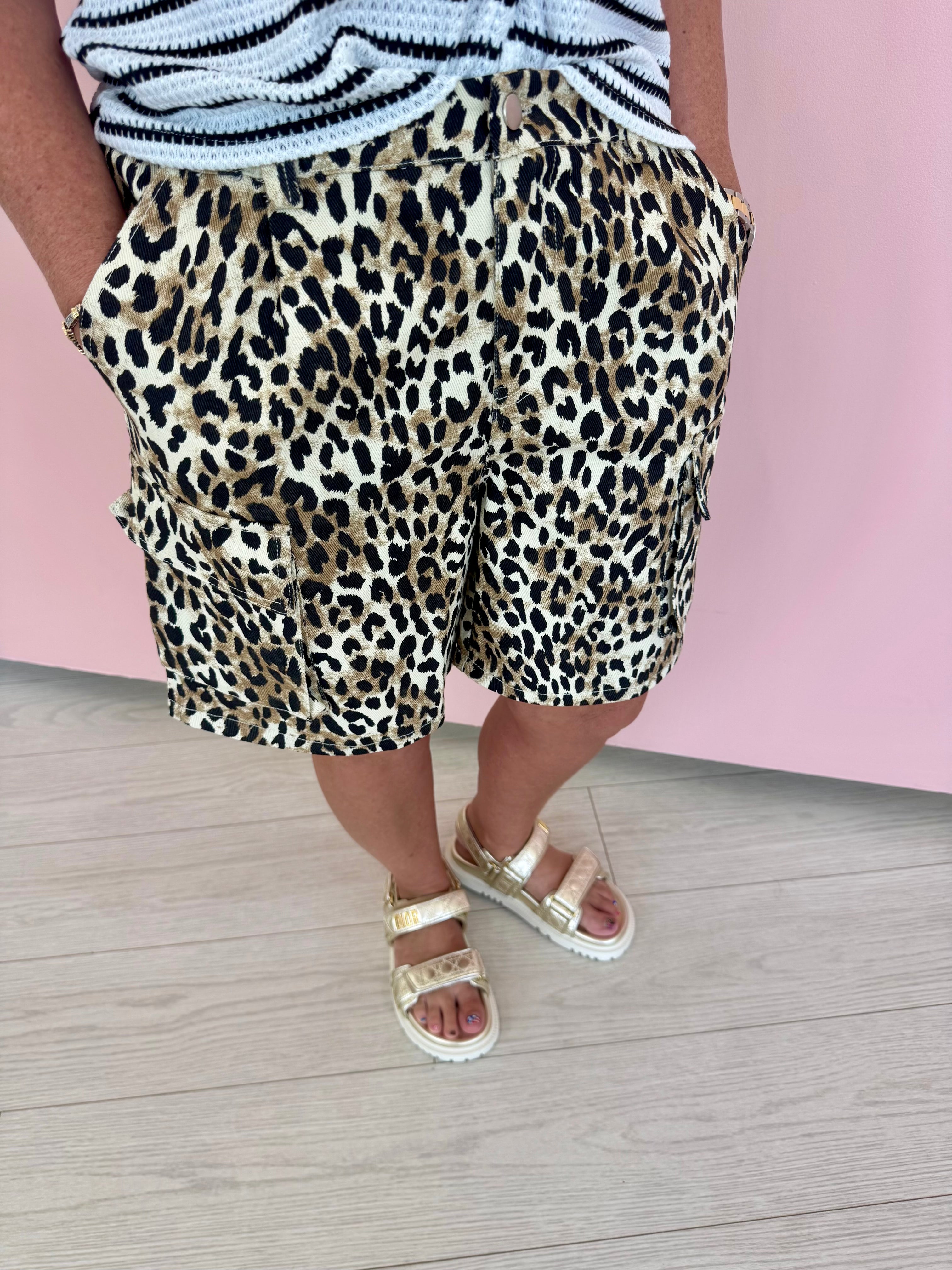 Leopard Cargo Short