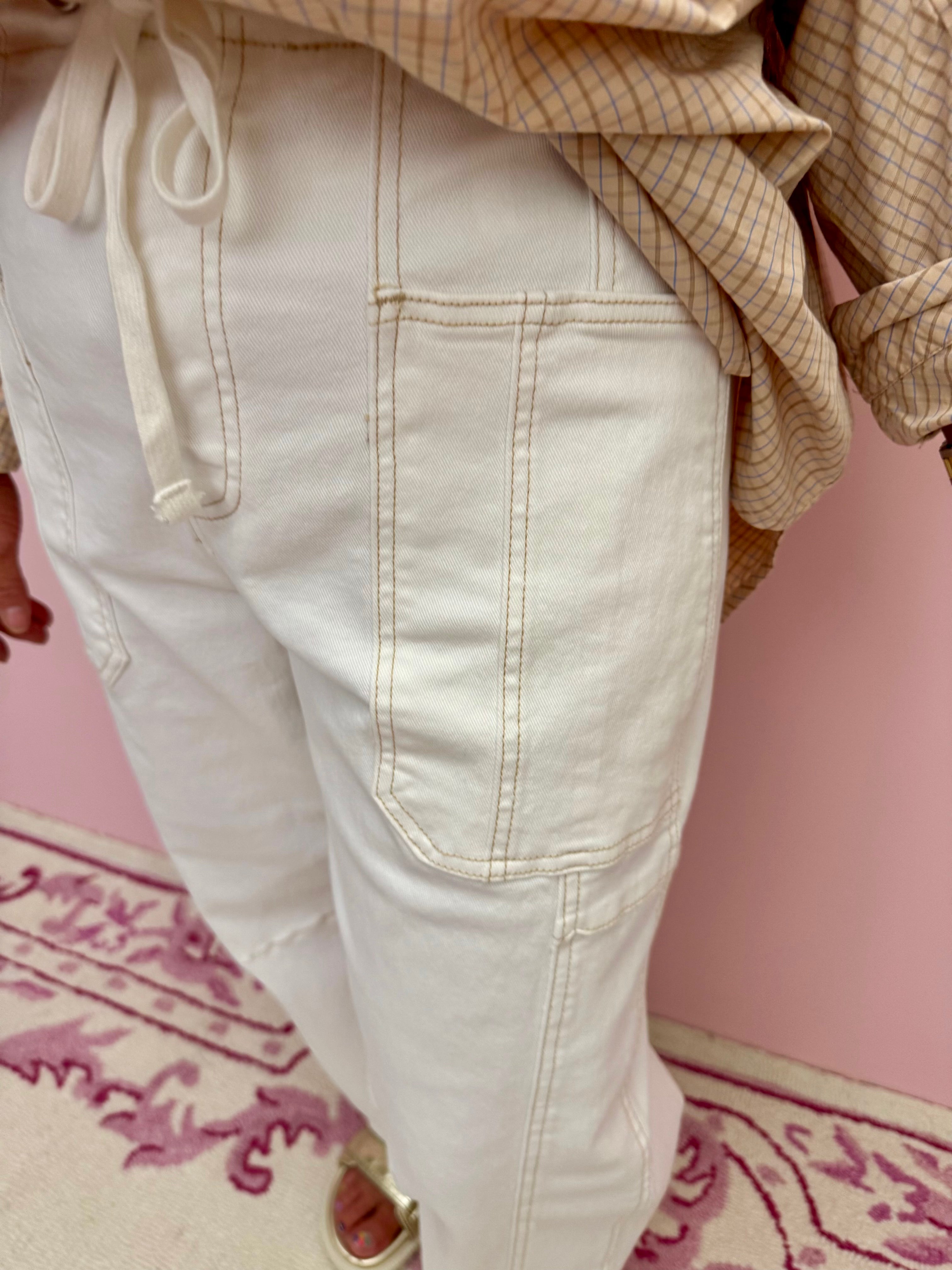 Cargo Pocket Cuffed Pants