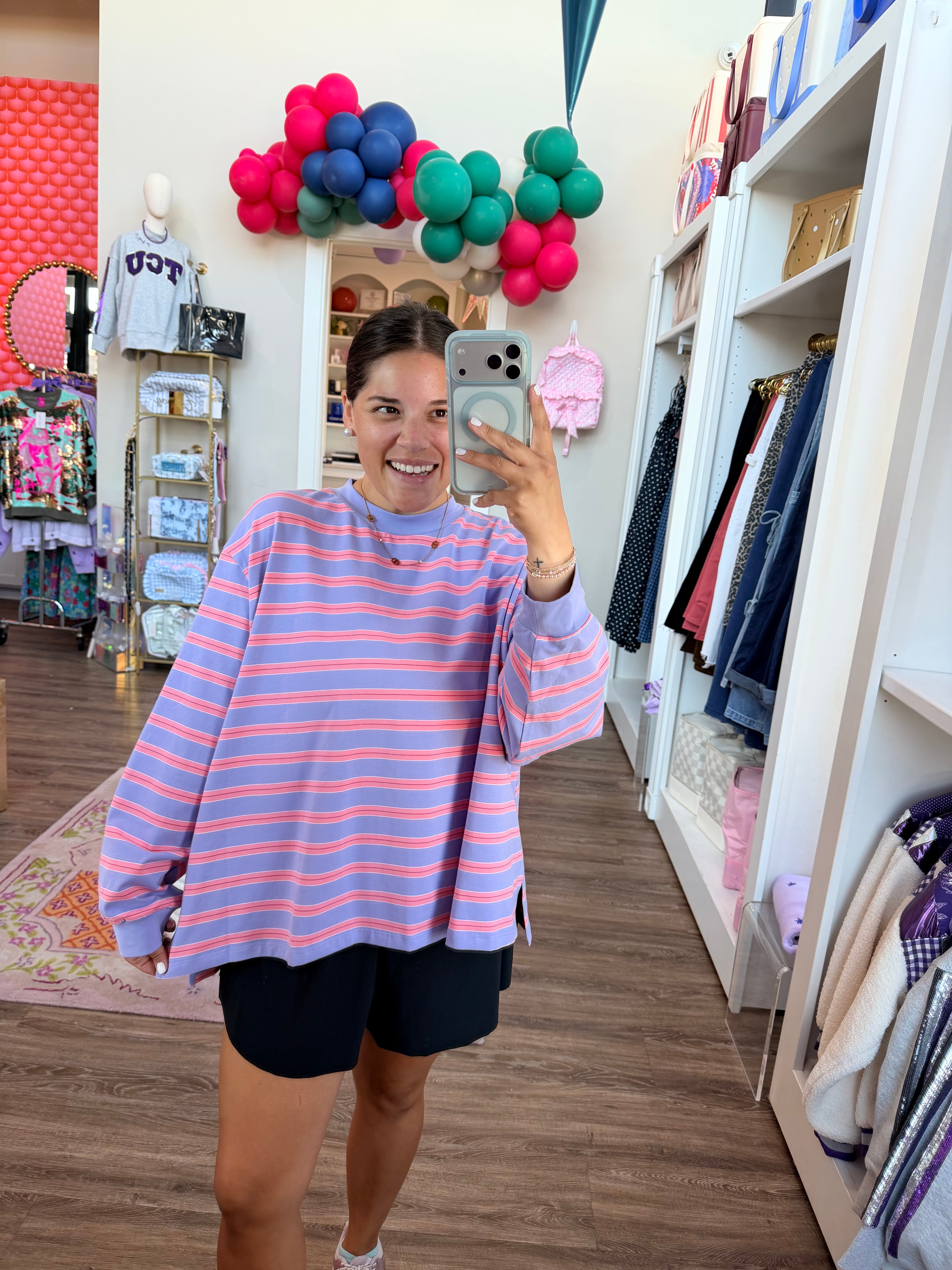 Multi Color Stripe Tee