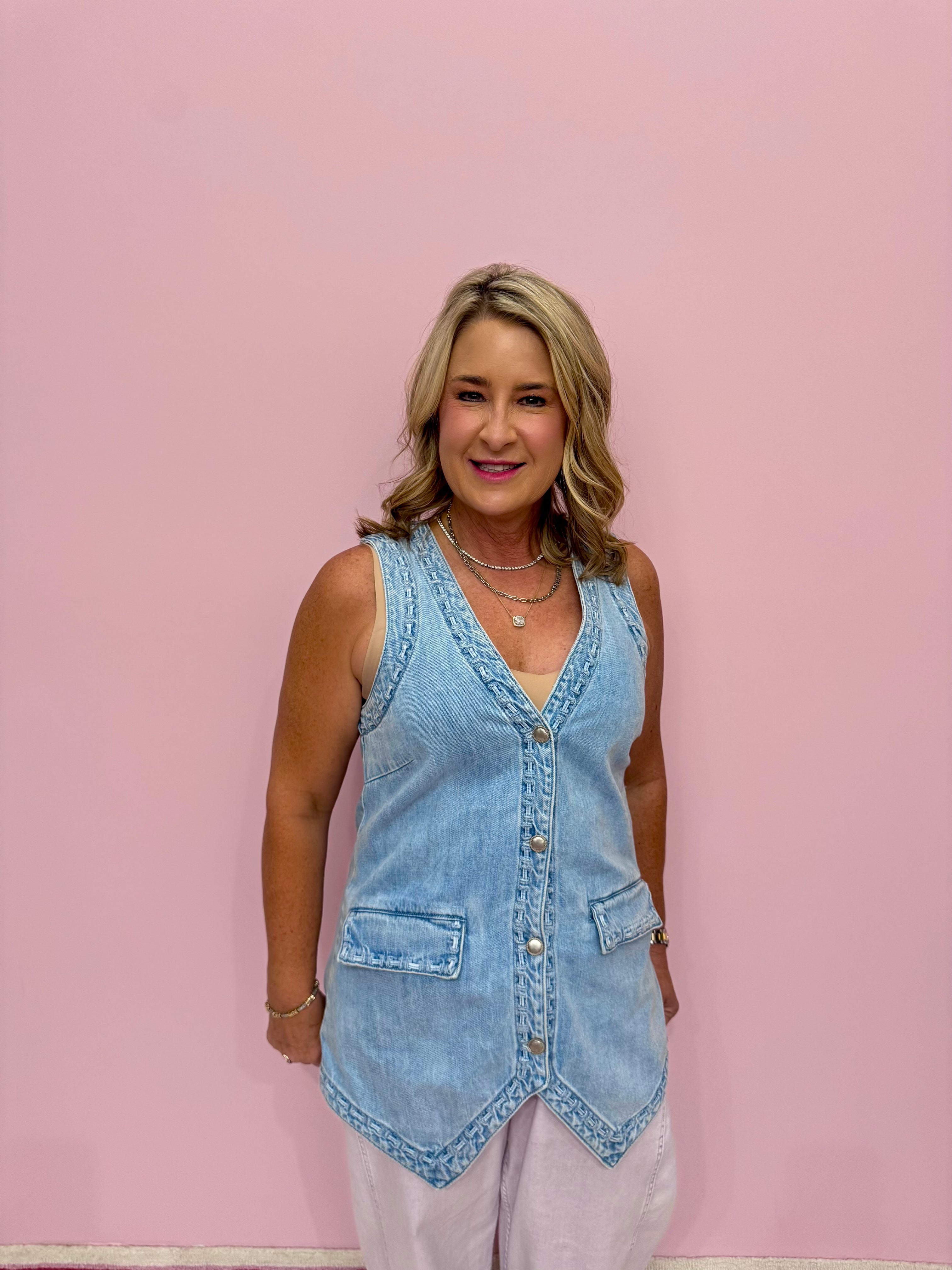 Wyatt Vest Twister Blue - Show Me Your Mumu