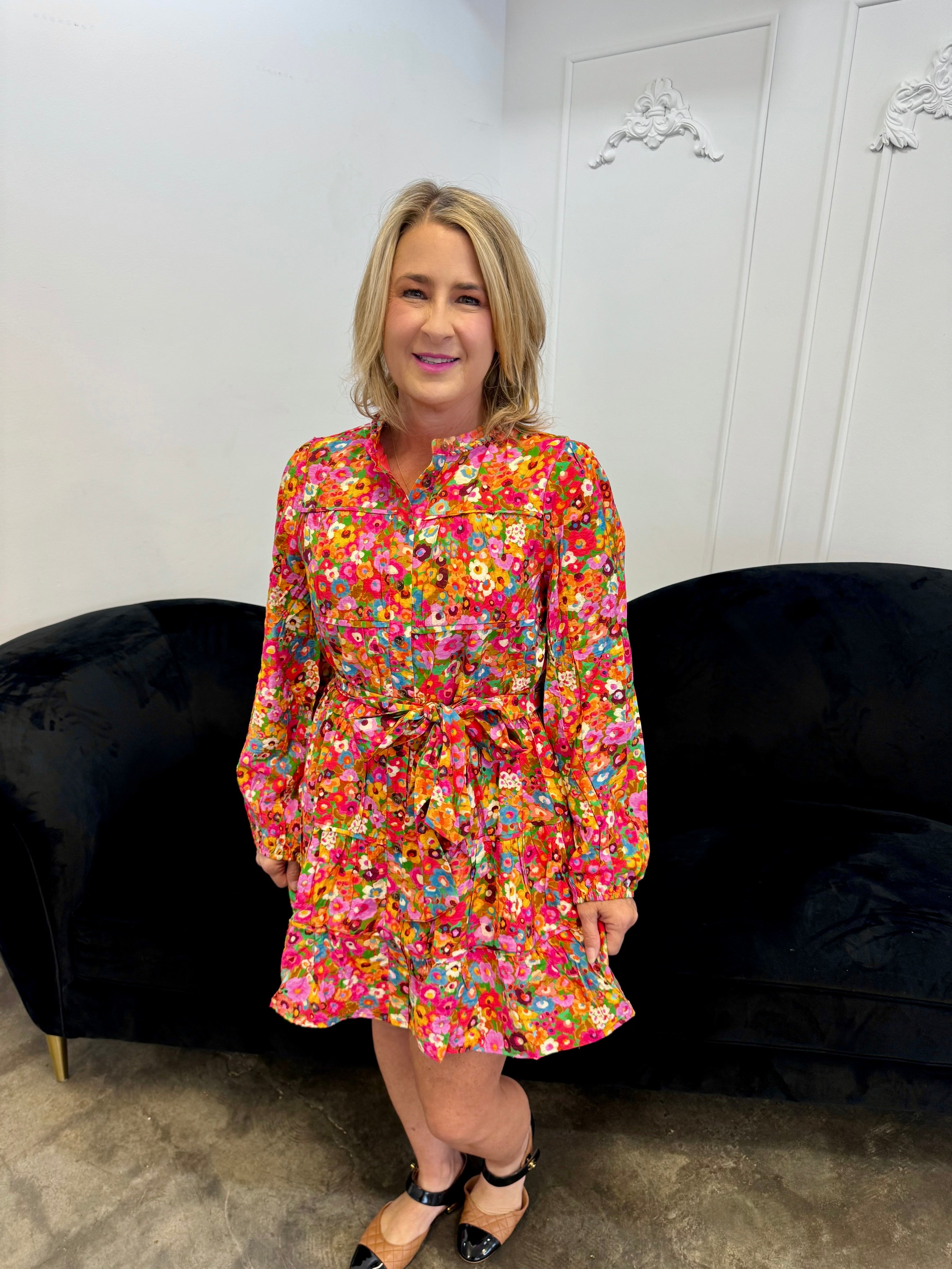 Billie Floral Tie Dress