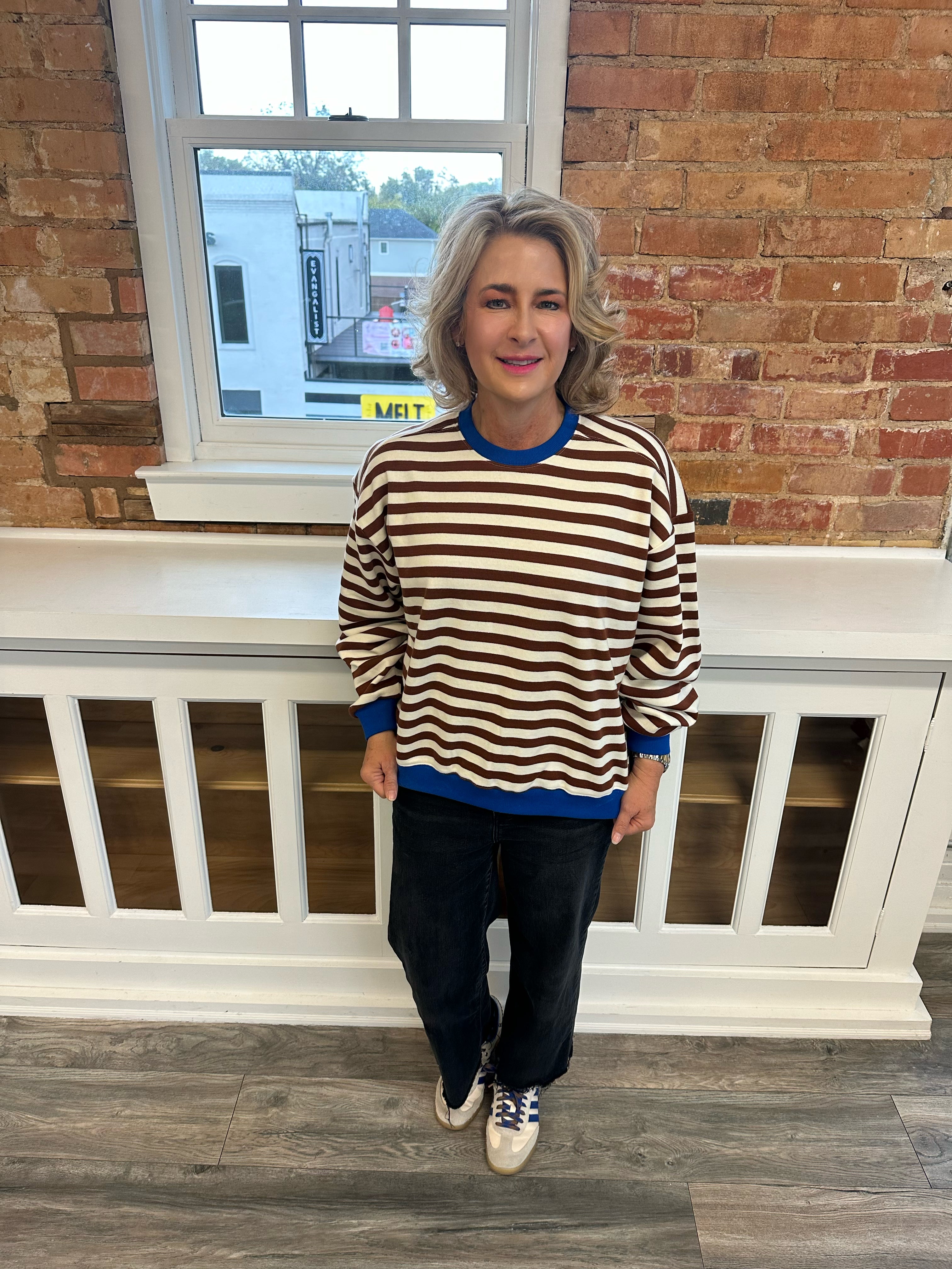 Chocolate Stripe Sweatshirt