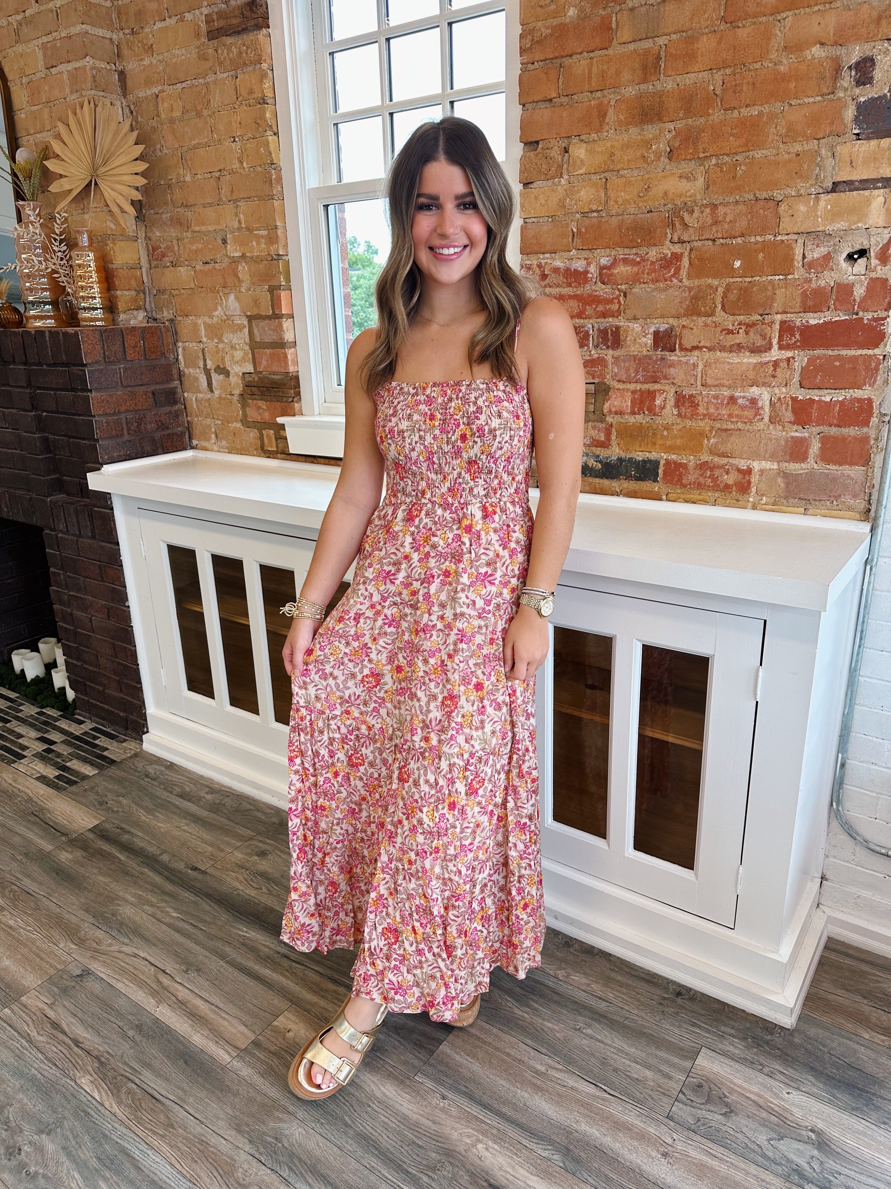 Balos Lima Floral Midi Dress