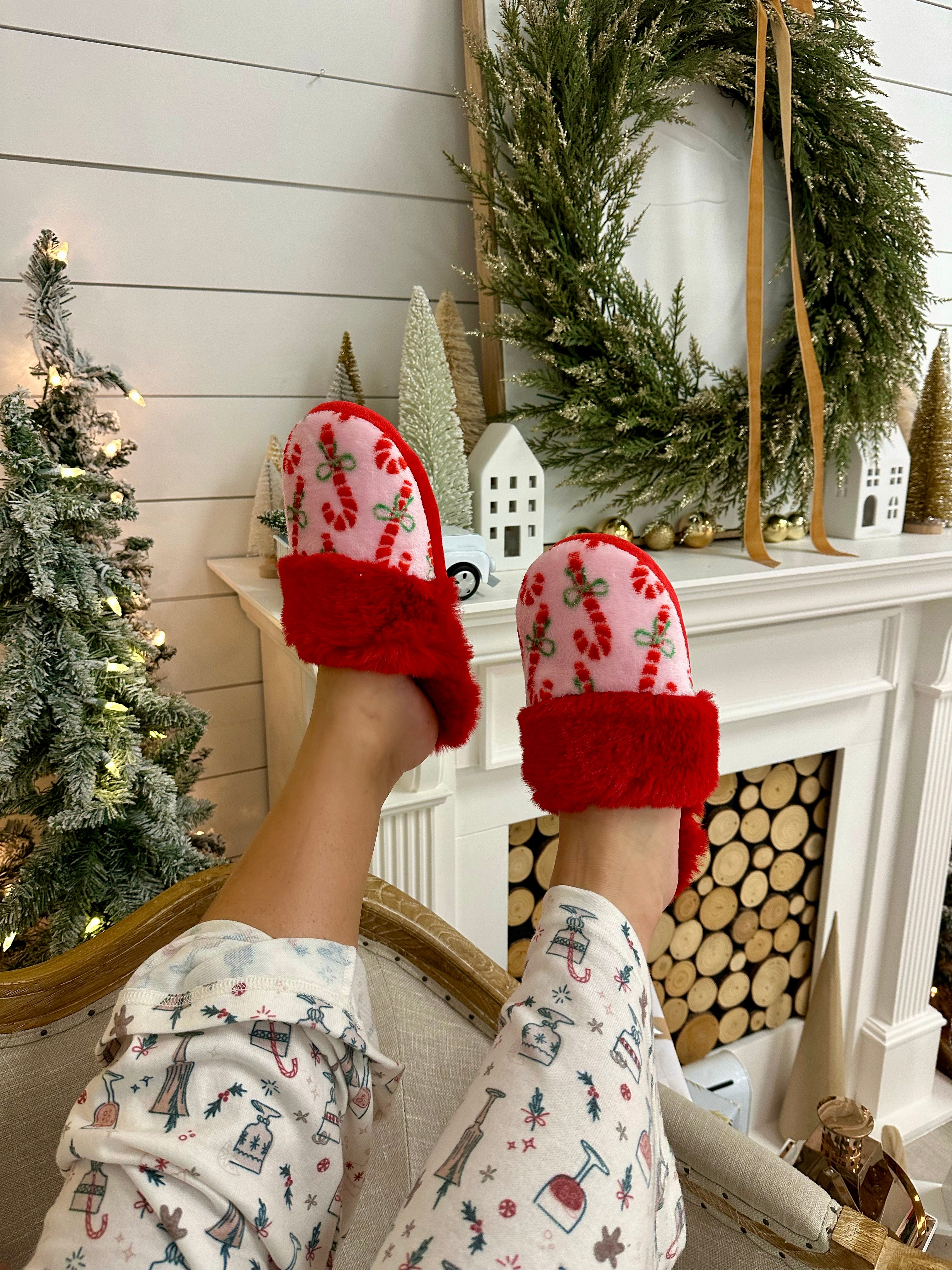 Candy Cane Slippers