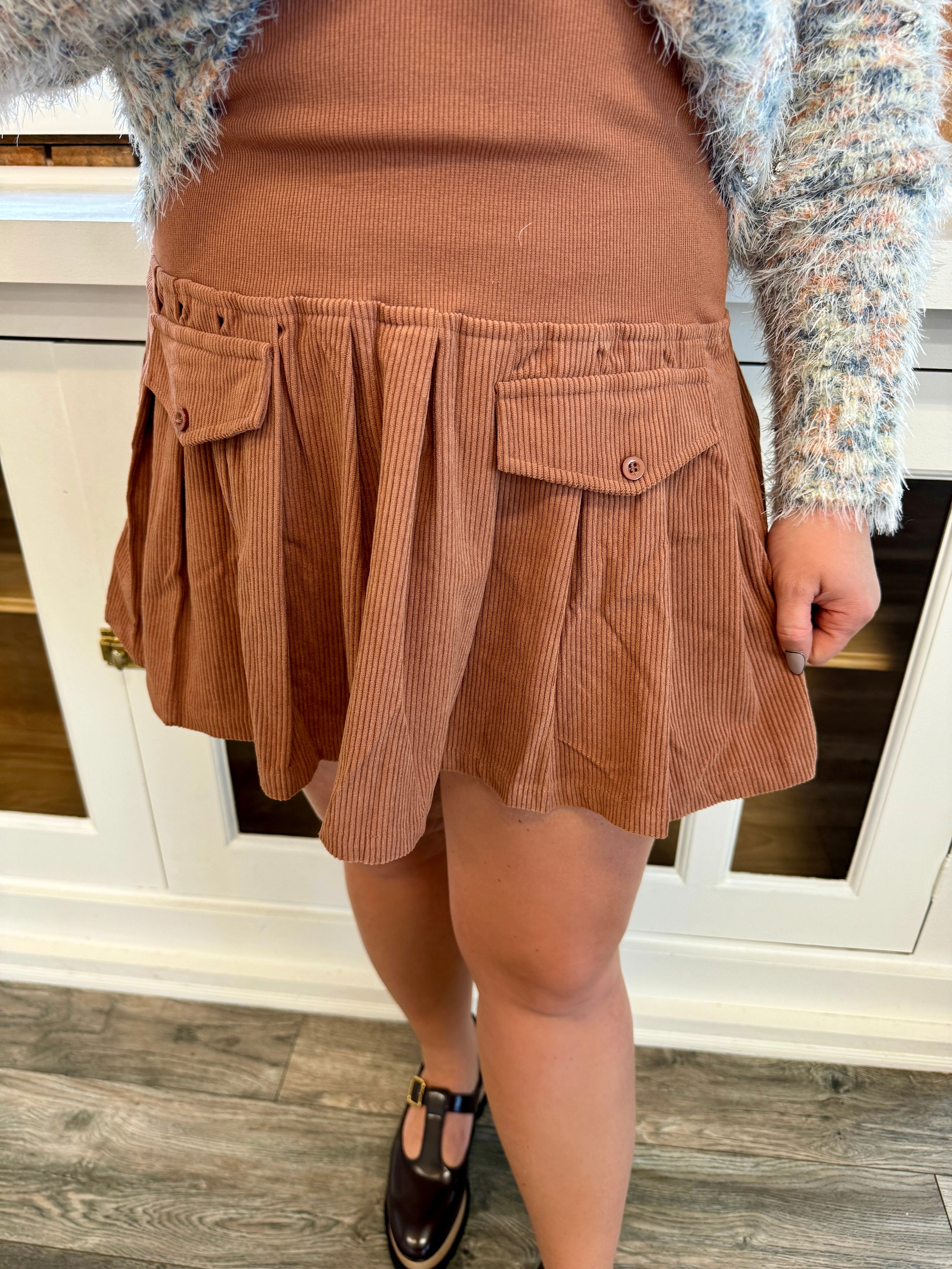 Lyna Corduroy Mini Skirt