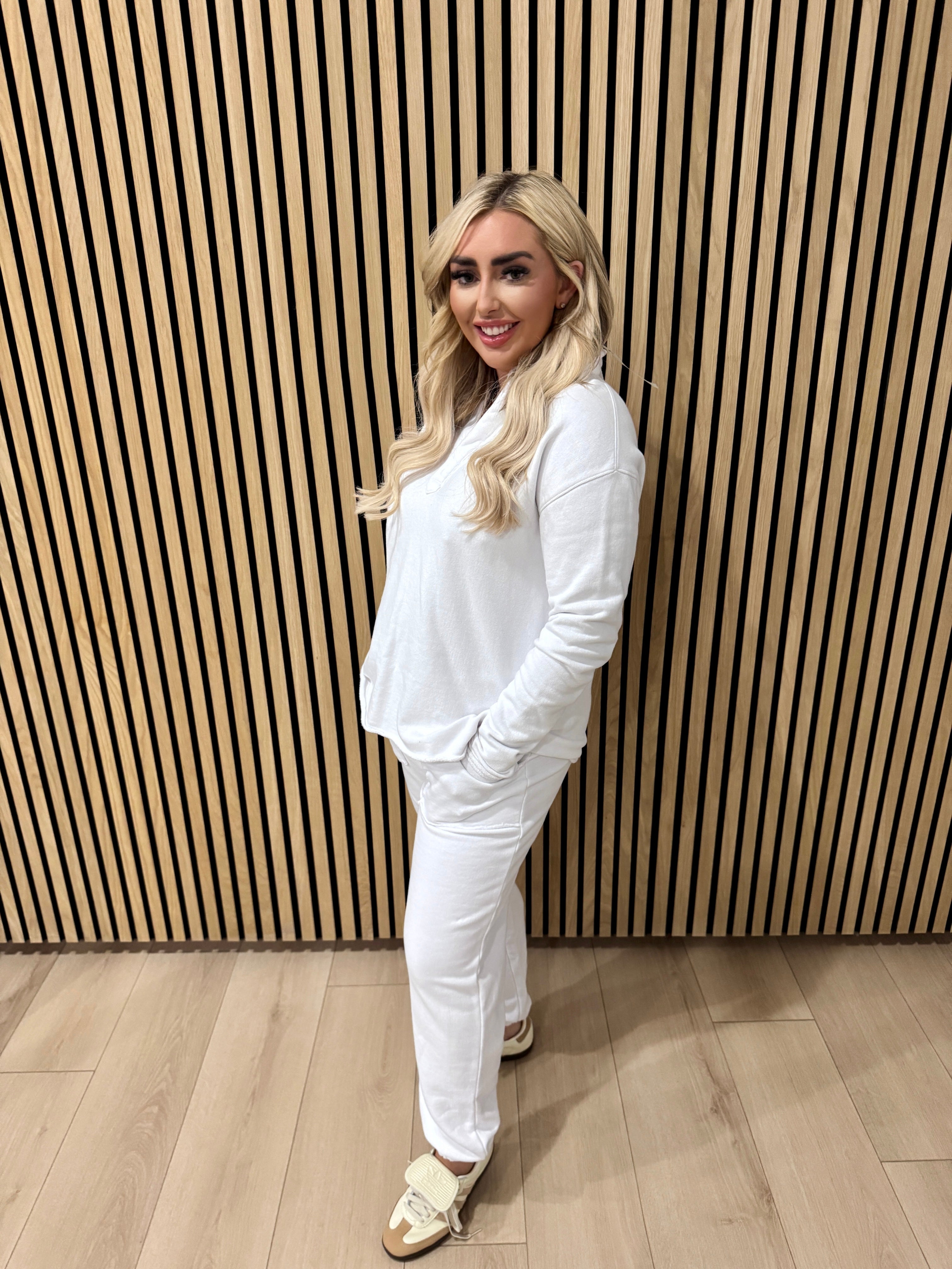 Malibu Vintage Henley Tee - White