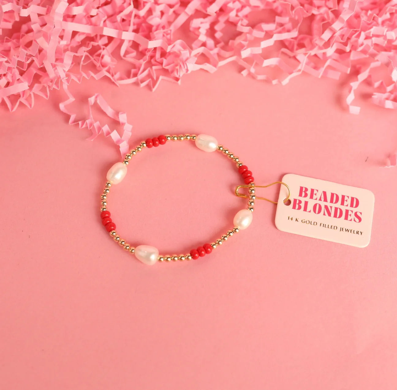 Red Pearl Poppi Bracelet