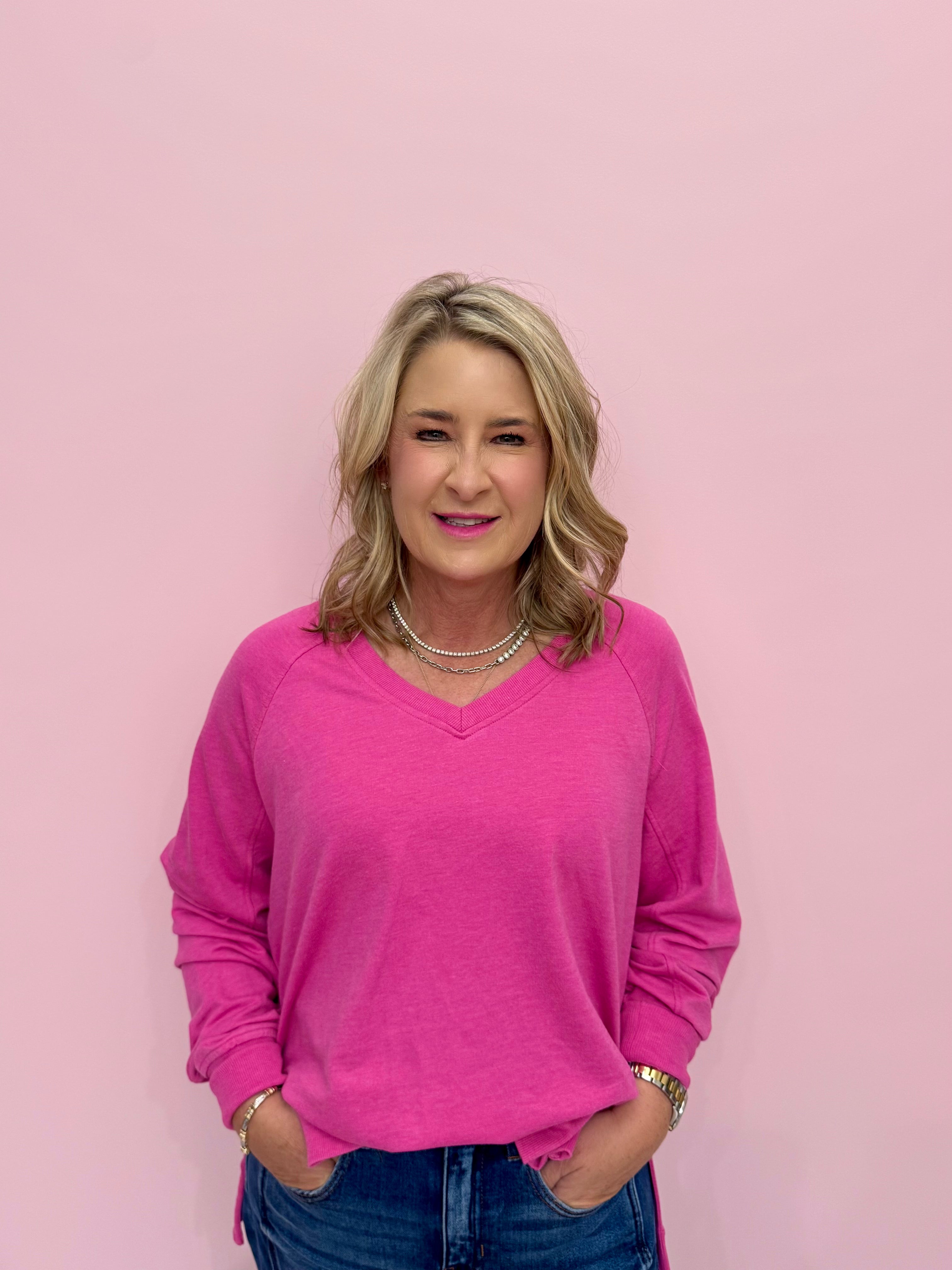 Weekender V Neck Island Pink