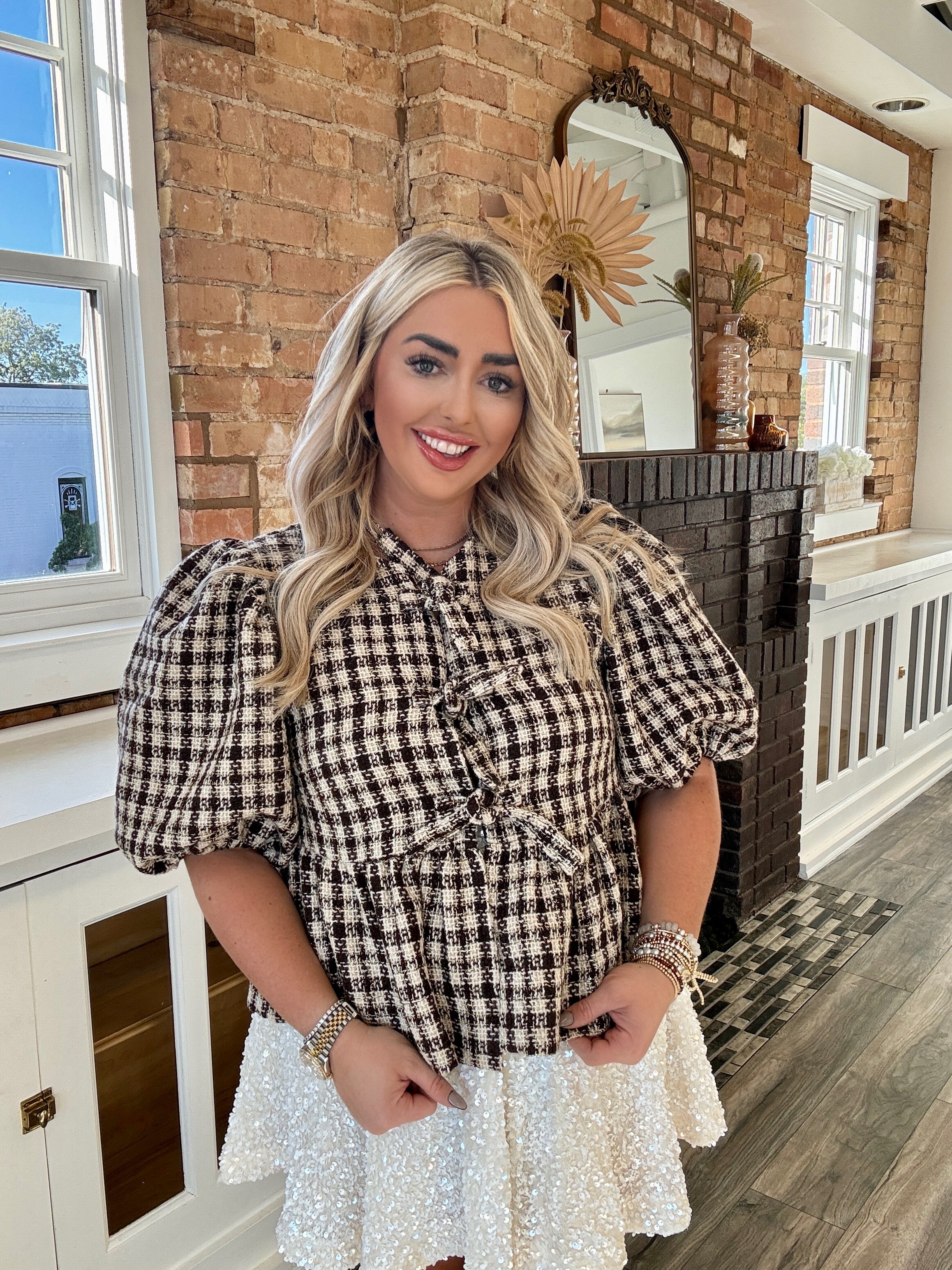 Norah Plaid Blouse