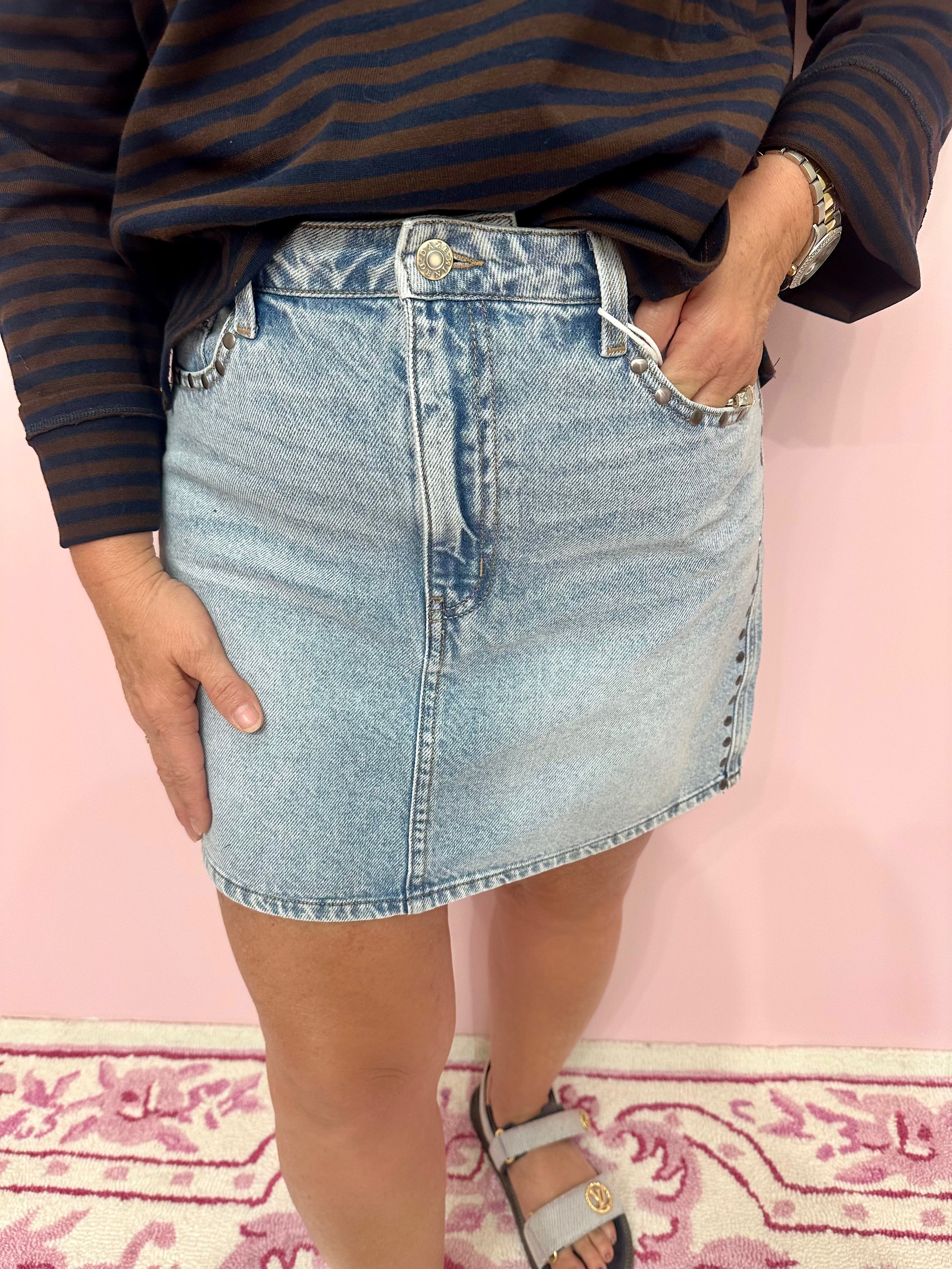 Stash High Rise Mini Skirt In Lets Dance