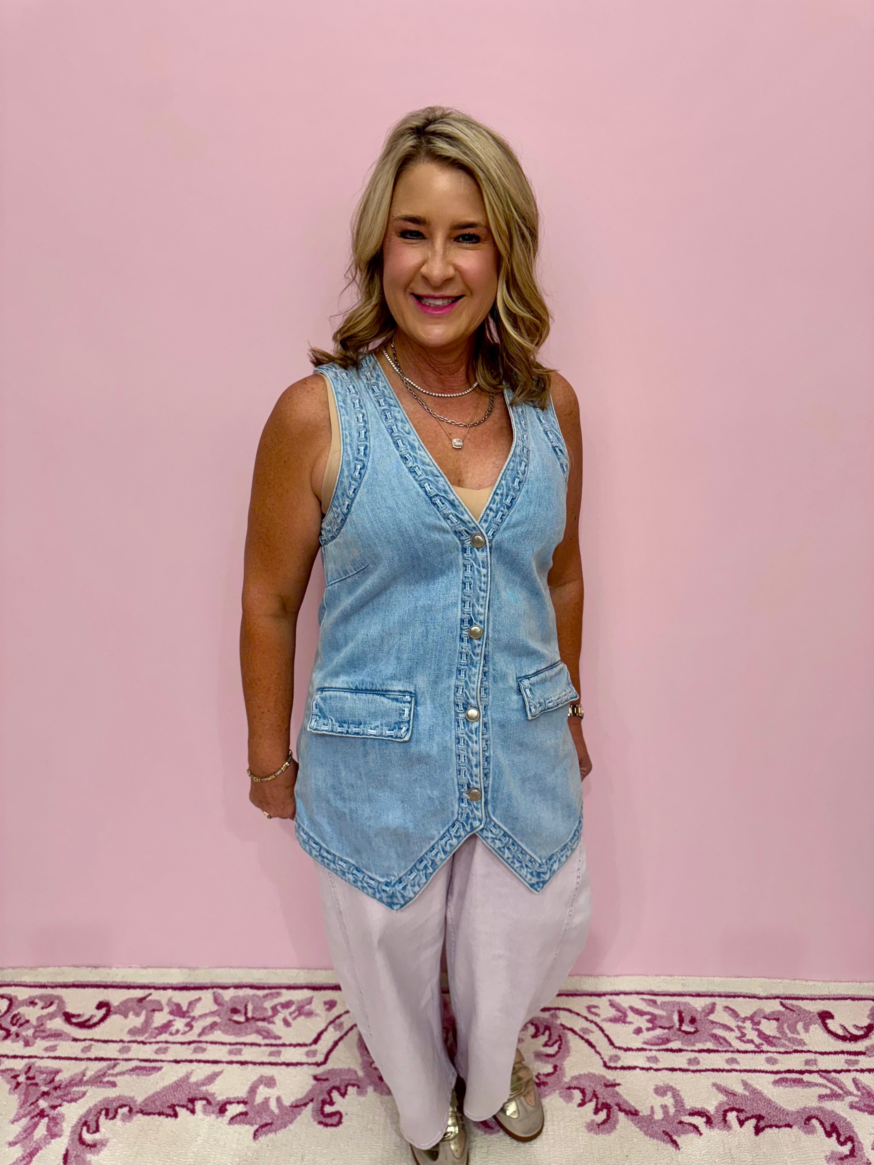 Wyatt Vest Twister Blue - Show Me Your Mumu